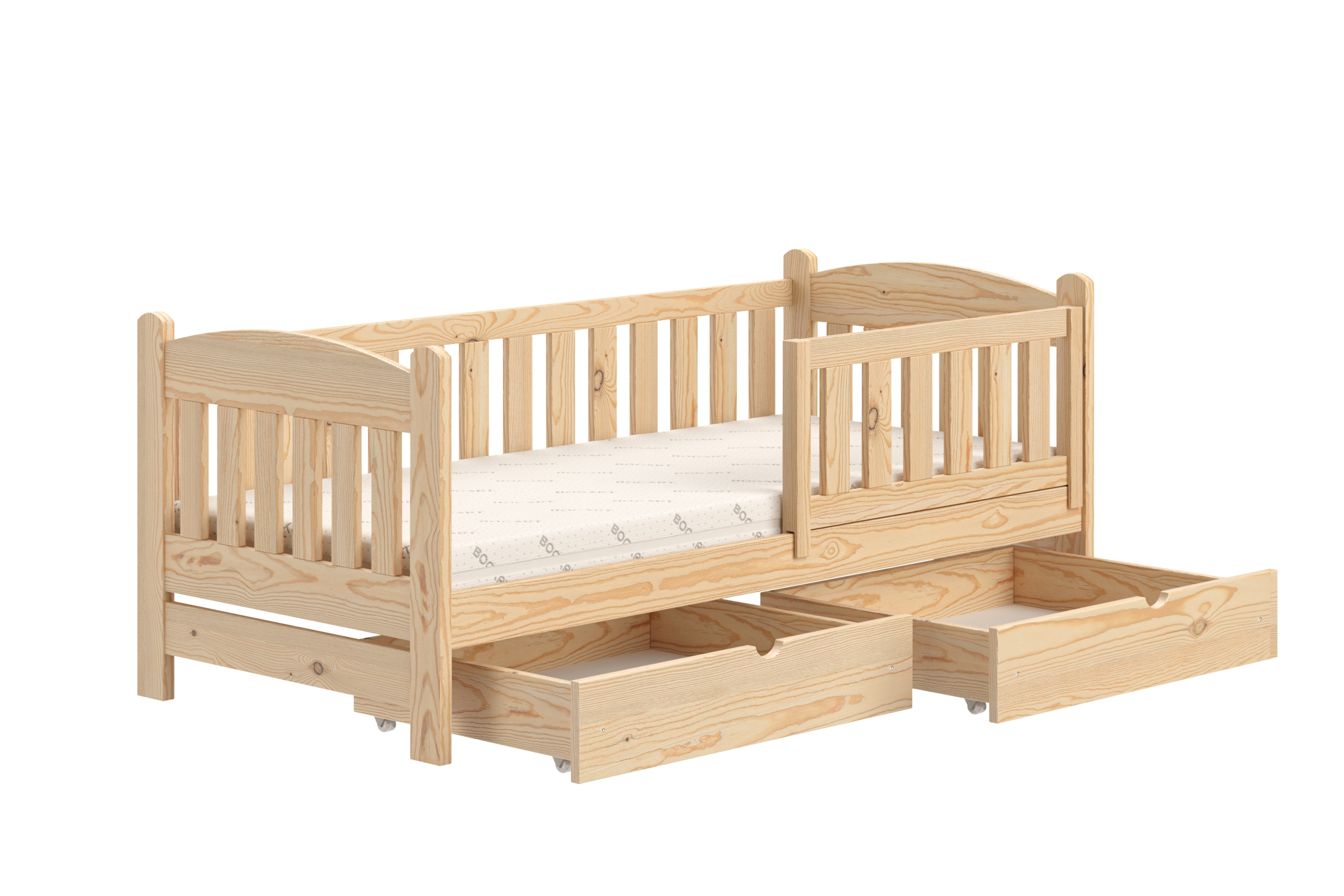 Detská posteľ Alvins 90x200 so zásuvkami - borovica