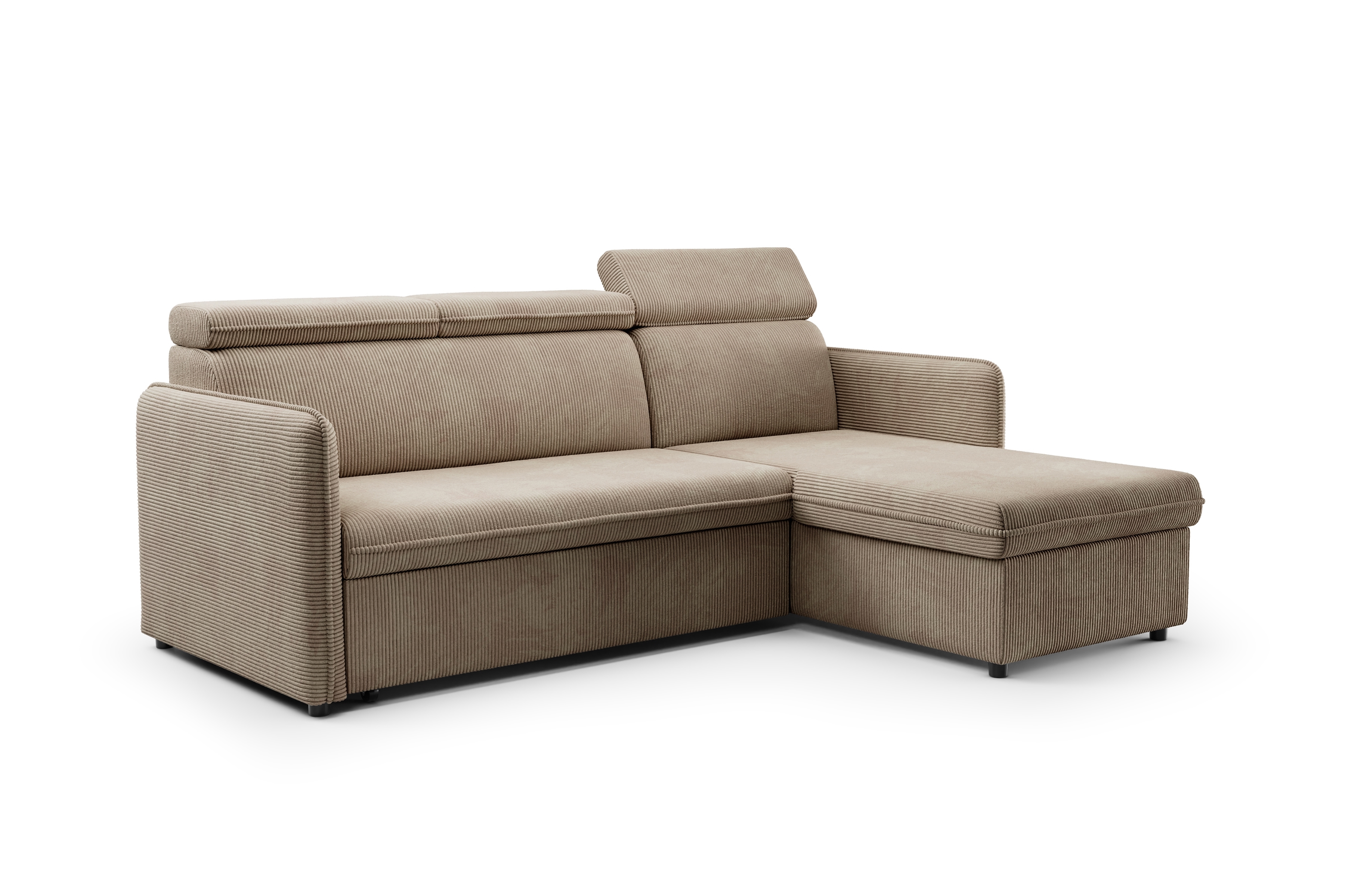 Rozkladacia rohová sedacia súprava Barcelia Mini univerzálna - hnedý menčester Anafi 06