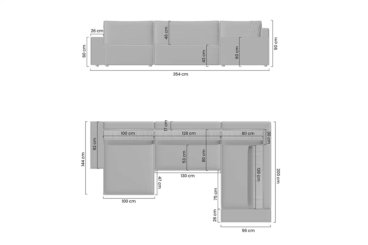 Rohová sedacia súprava pravá strana s funkciou spánku Flabio U - Hnedý MENČESTER ľahkočistiaci Anafi 6 