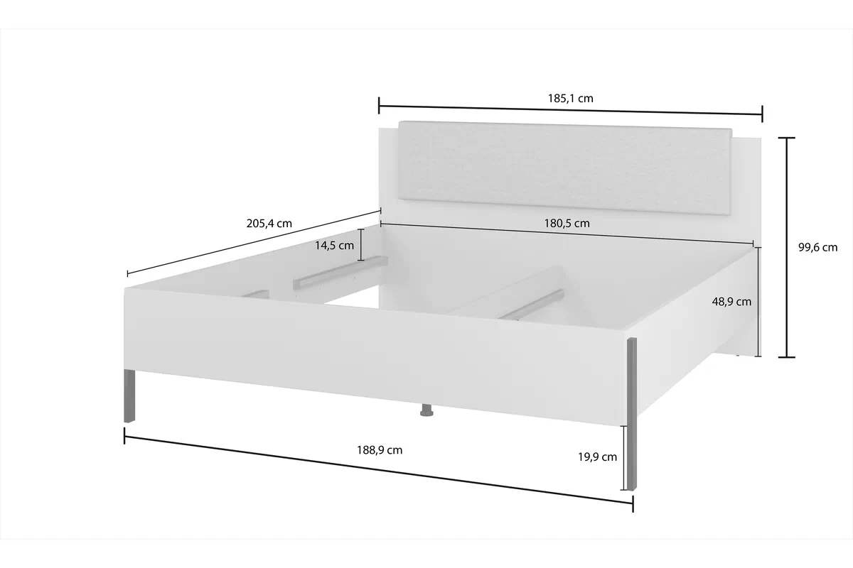 Posteľ Jukon 180 x 200 S vnútorným úložným priestorom- kašmír / čierny nožičky