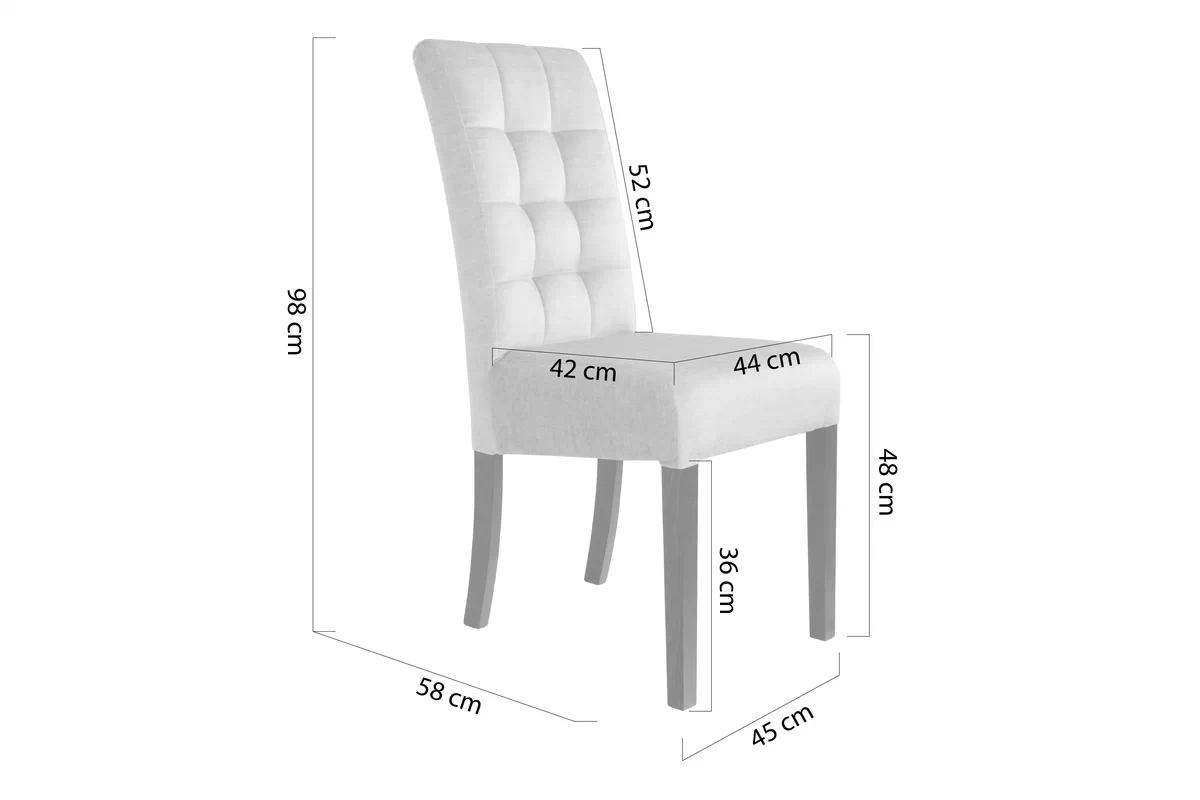 Stolička čalúnená Castello 4 z drewnianymi nogami - Storm 18 / Dub sonoma Tabac