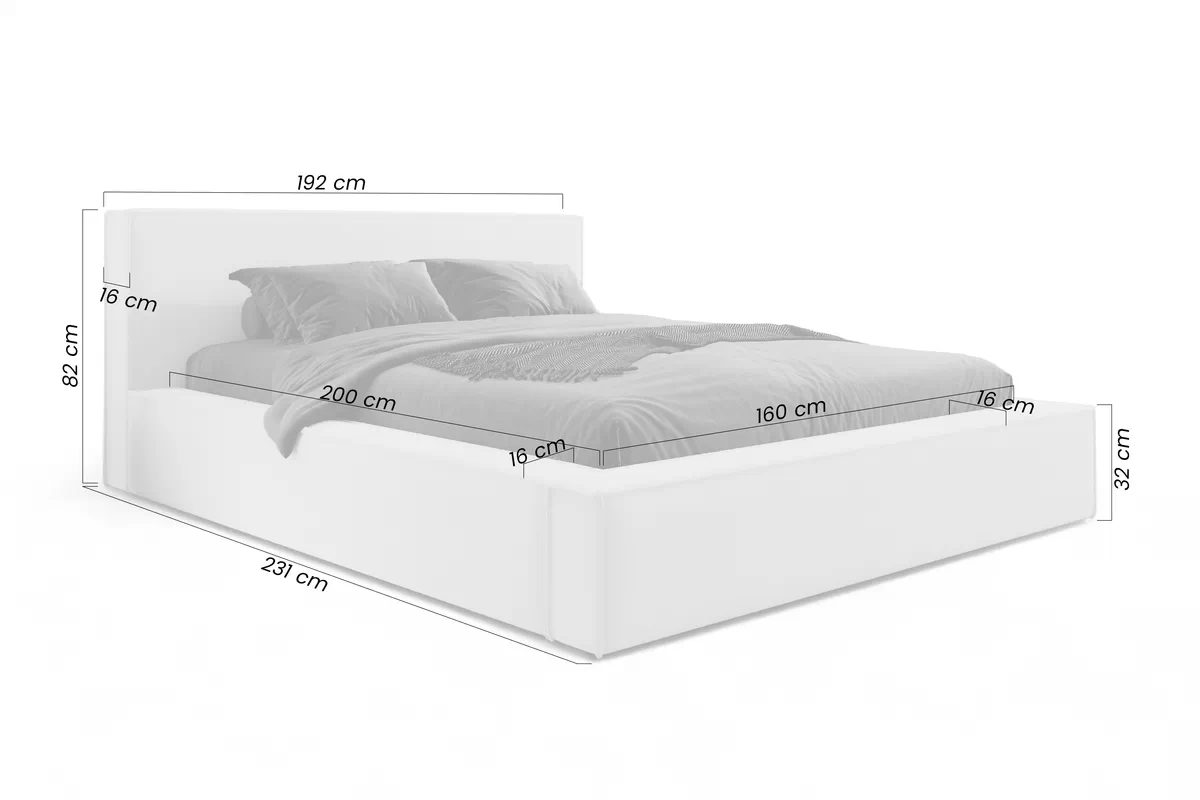 Posteľ čalúnená Nirello 160x200 S vnútorným úložným priestorom- Béžová bukla Quelle 05