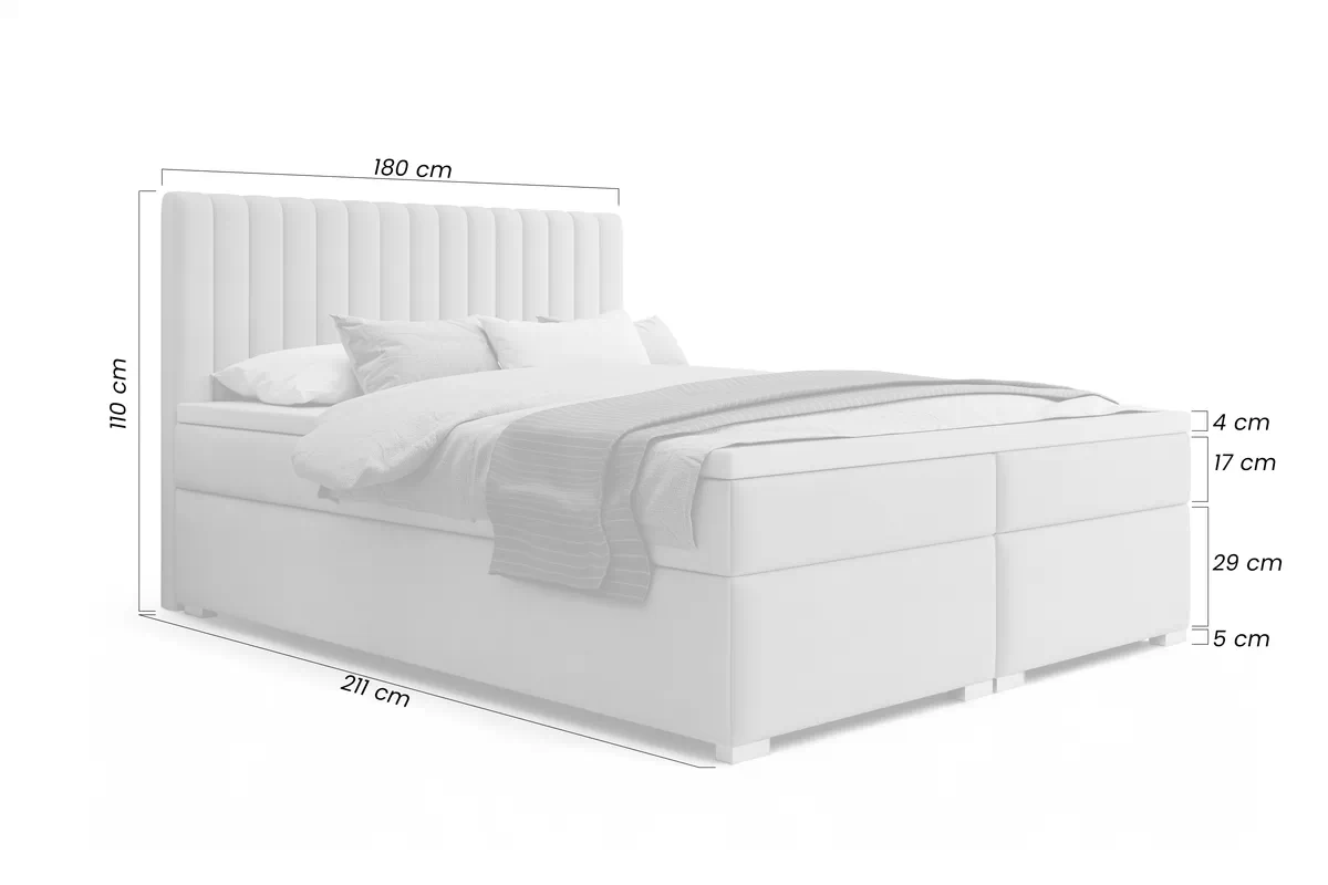 Boxspring posteľ Solani 180x200 s úložným priestorom - Tmavý šedý velúr Castel 93