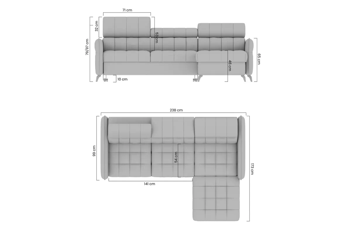 Rohová sedacia súprava Elarias Mini s funkciou spánku Ľavá strana - béžový šenil Perfect harmony 07