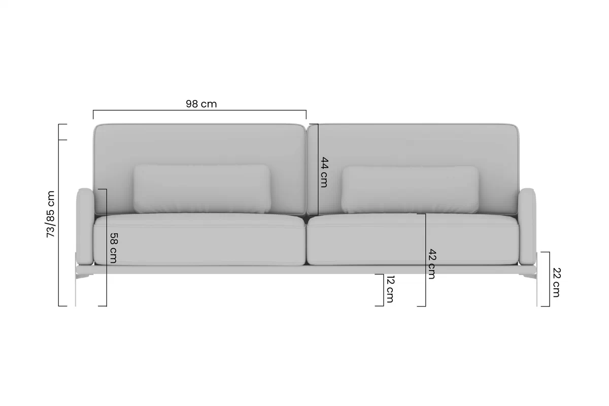 Pohovka s funkciou spánku Meloria - Béžová látka ľahkočistiaca Maya 01 - Koncovka Série