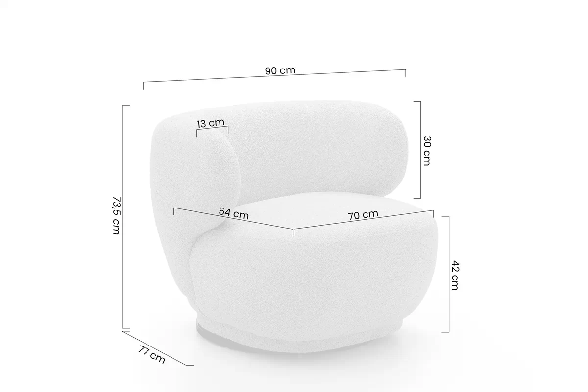 Kreslo odpočinkové Skindi otočna - zelená boucle Catch Me 13