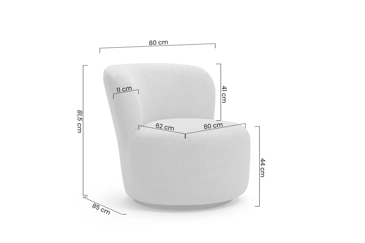 Kreslo odpočinkové Hygga otočna - zelená boucle Catch Me 13