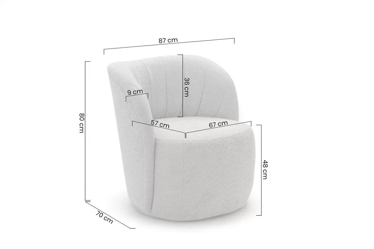 Kreslo odpočinkové Soya - Béžová boucle Catch Me 02