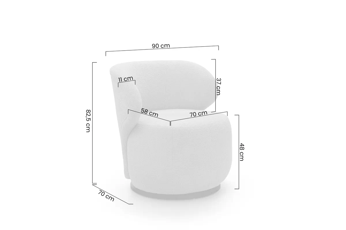 Kreslo odpočinkové Cocoon otočna - zelená boucle Catch Me 13