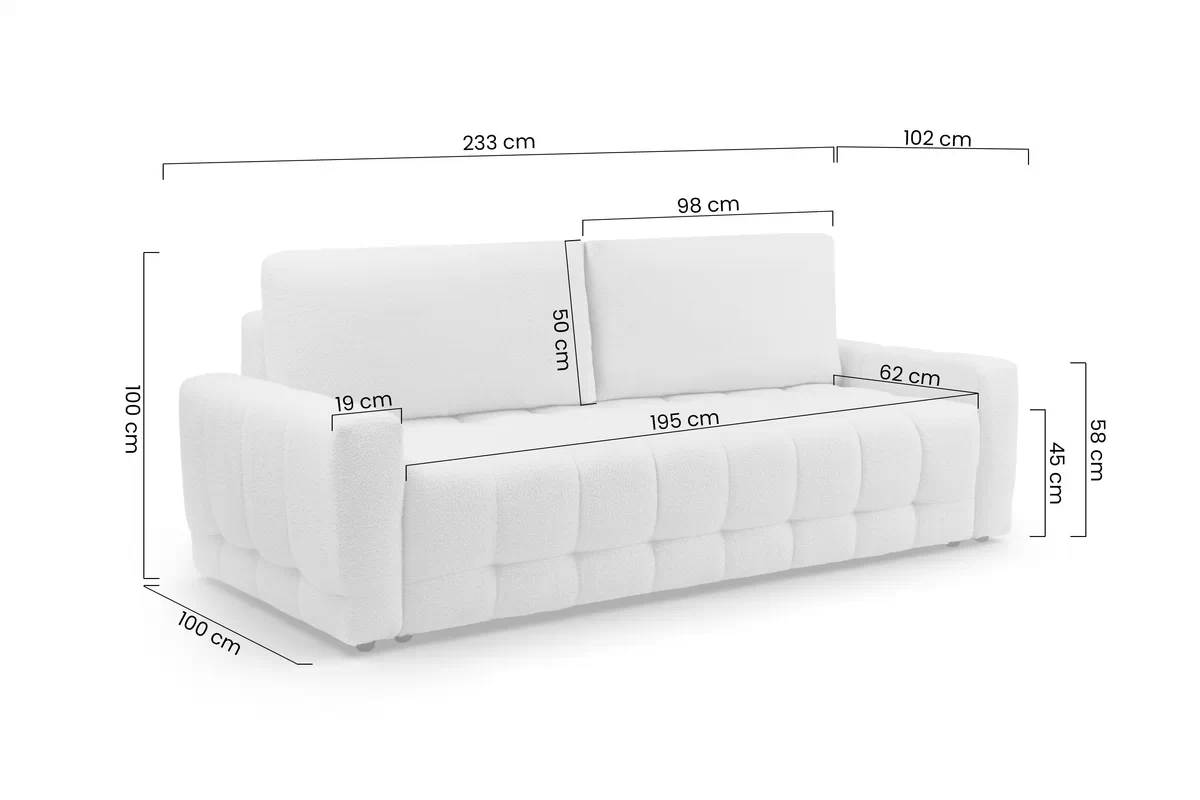 Pohovka Sorenio s funkciou spánku - Béžová dzianina Sand 03