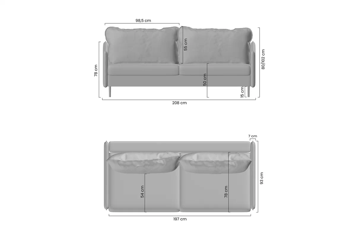 Pohovka s funkciou spánku Taila - Ado 1615