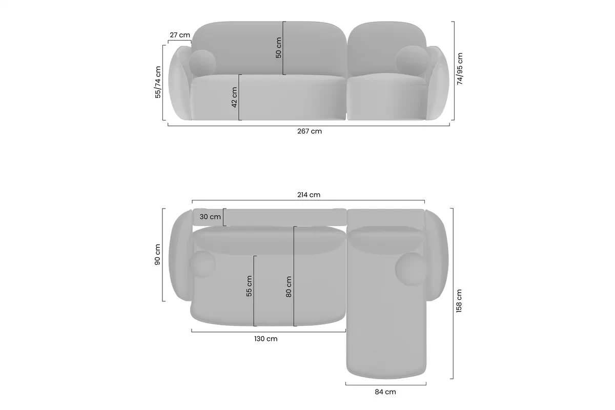 Rohová sedacia súprava Latina Mini s funkciou spánku uniwersalny Ľavý/Pravý - Freya 210-02