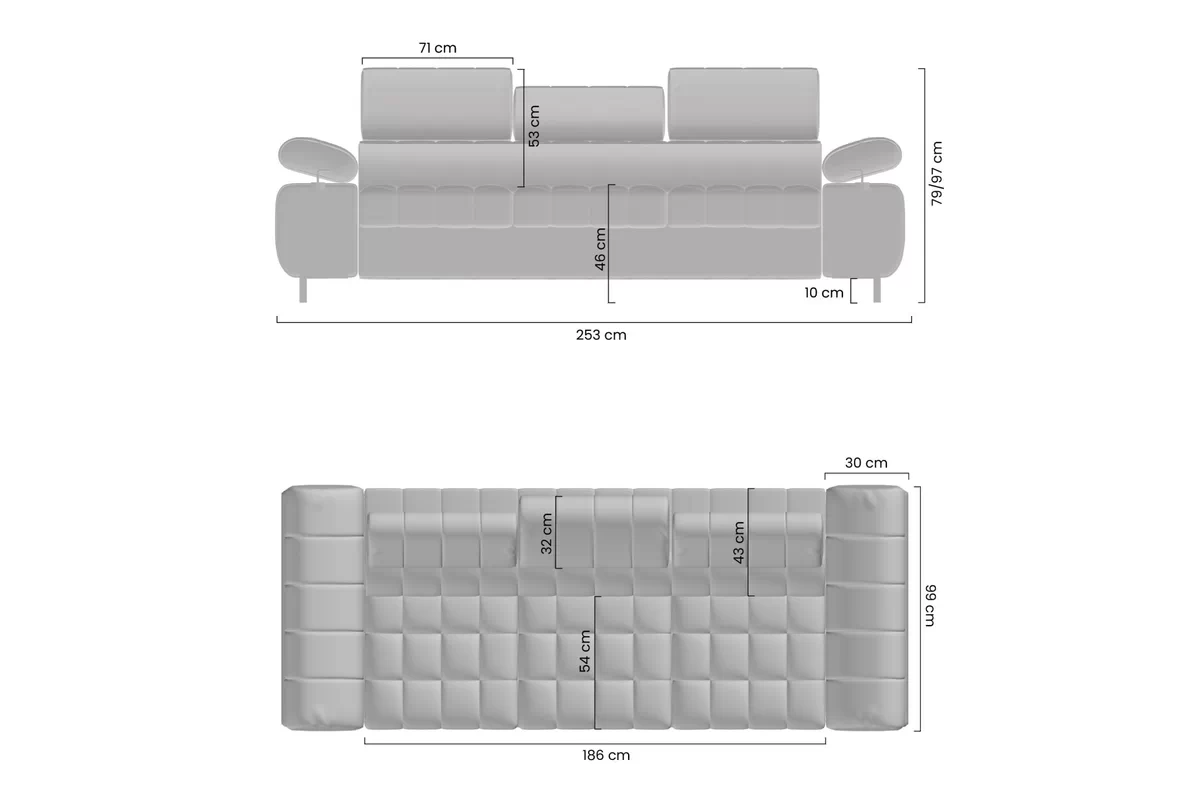Pohovka trojmiestna Tyrion s funkciou spánku - Vibe 21