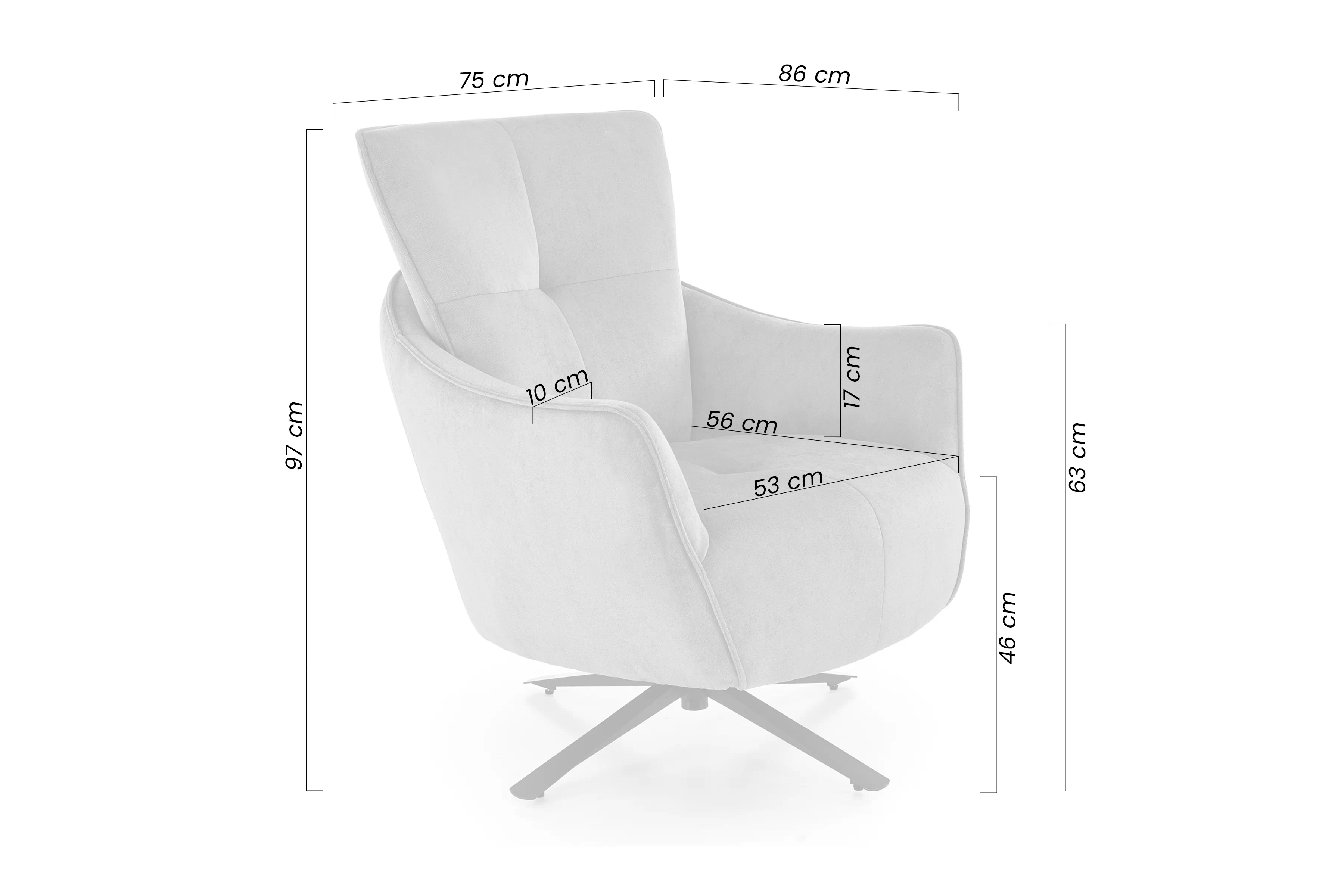 Kreslo odpočinkové Mirello otočna - Béžová plecionka