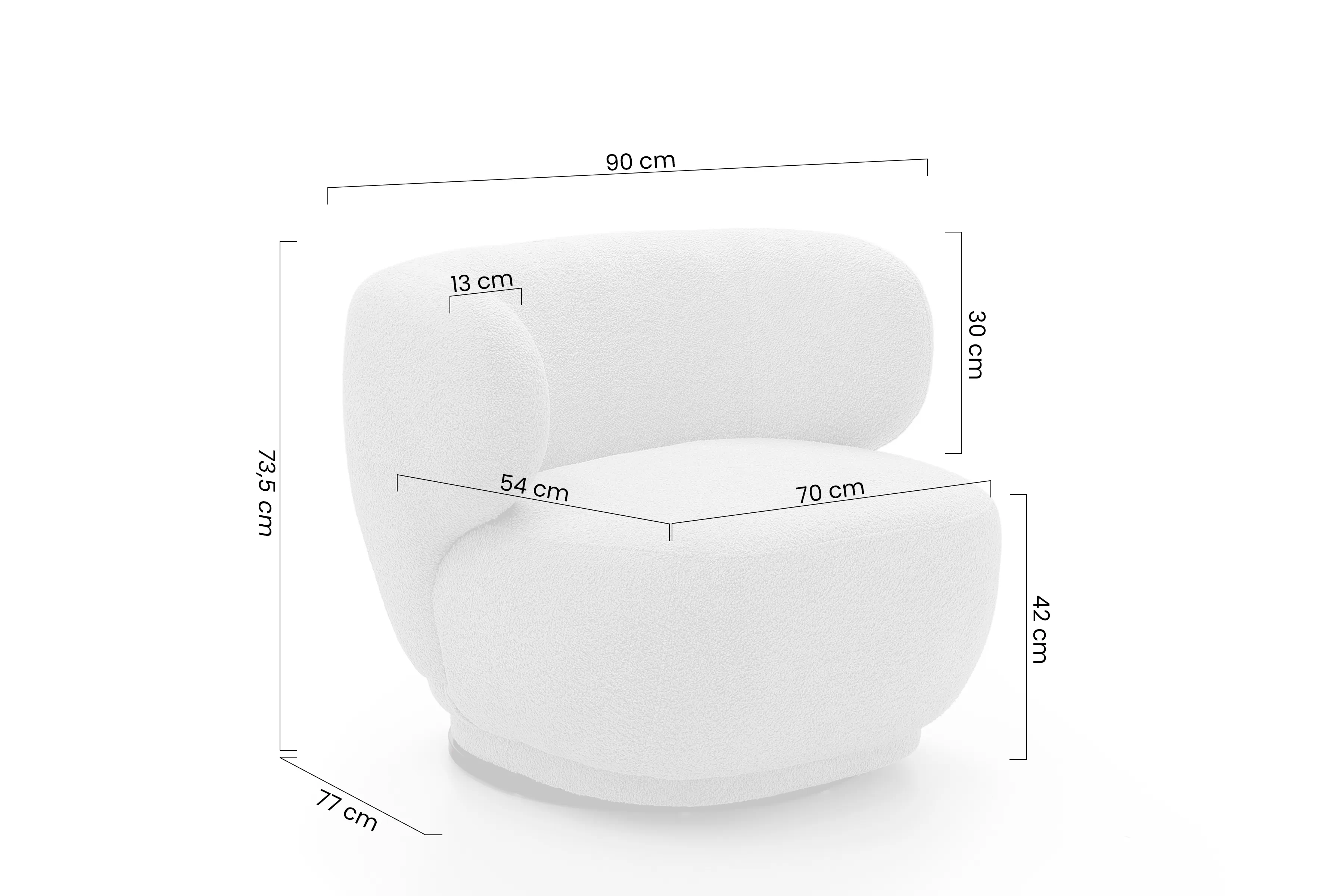 Kreslo odpočinkové Skindi otočna 