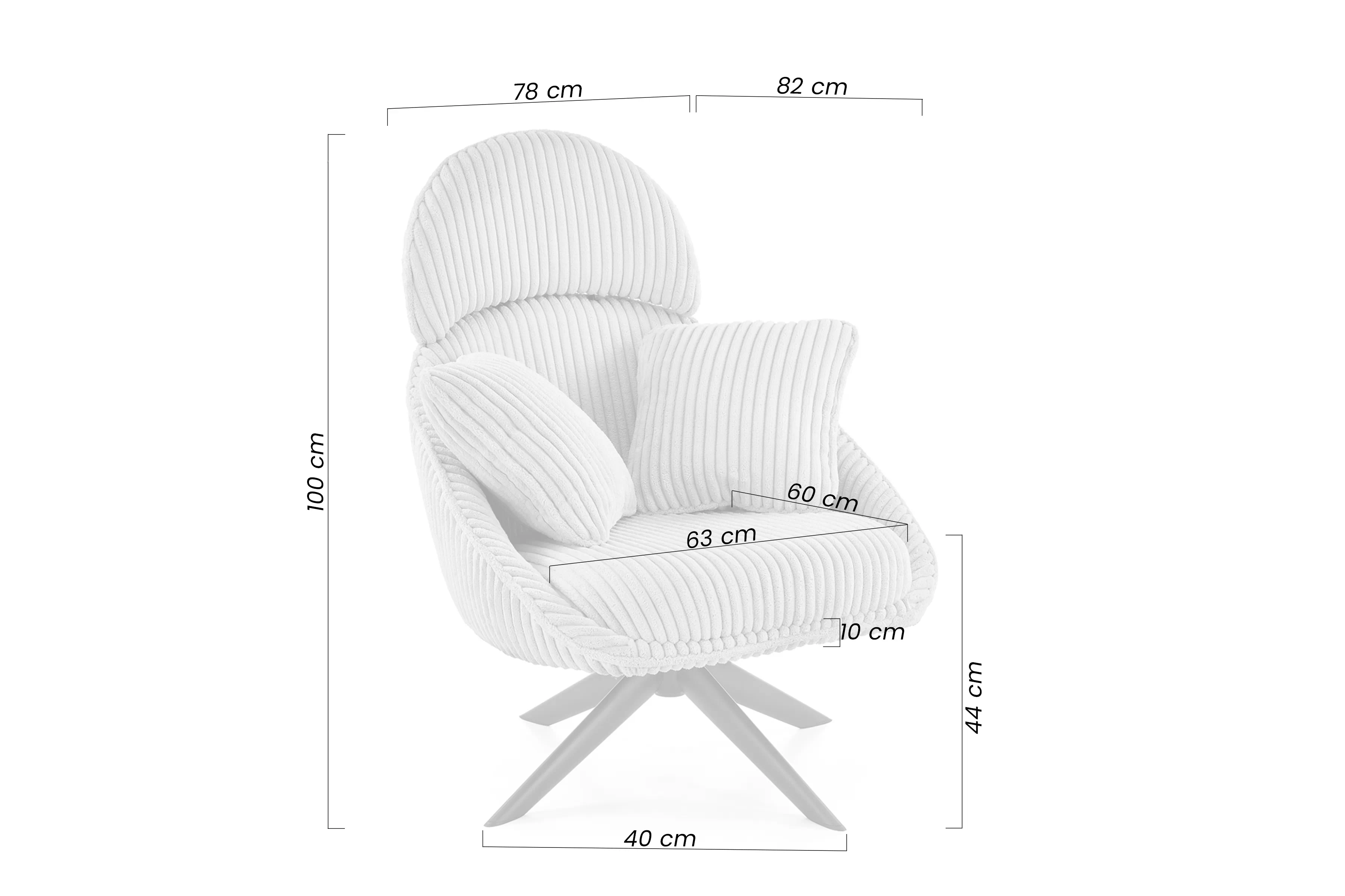 Kreslo odpočinkové Velmina - béžový plusz