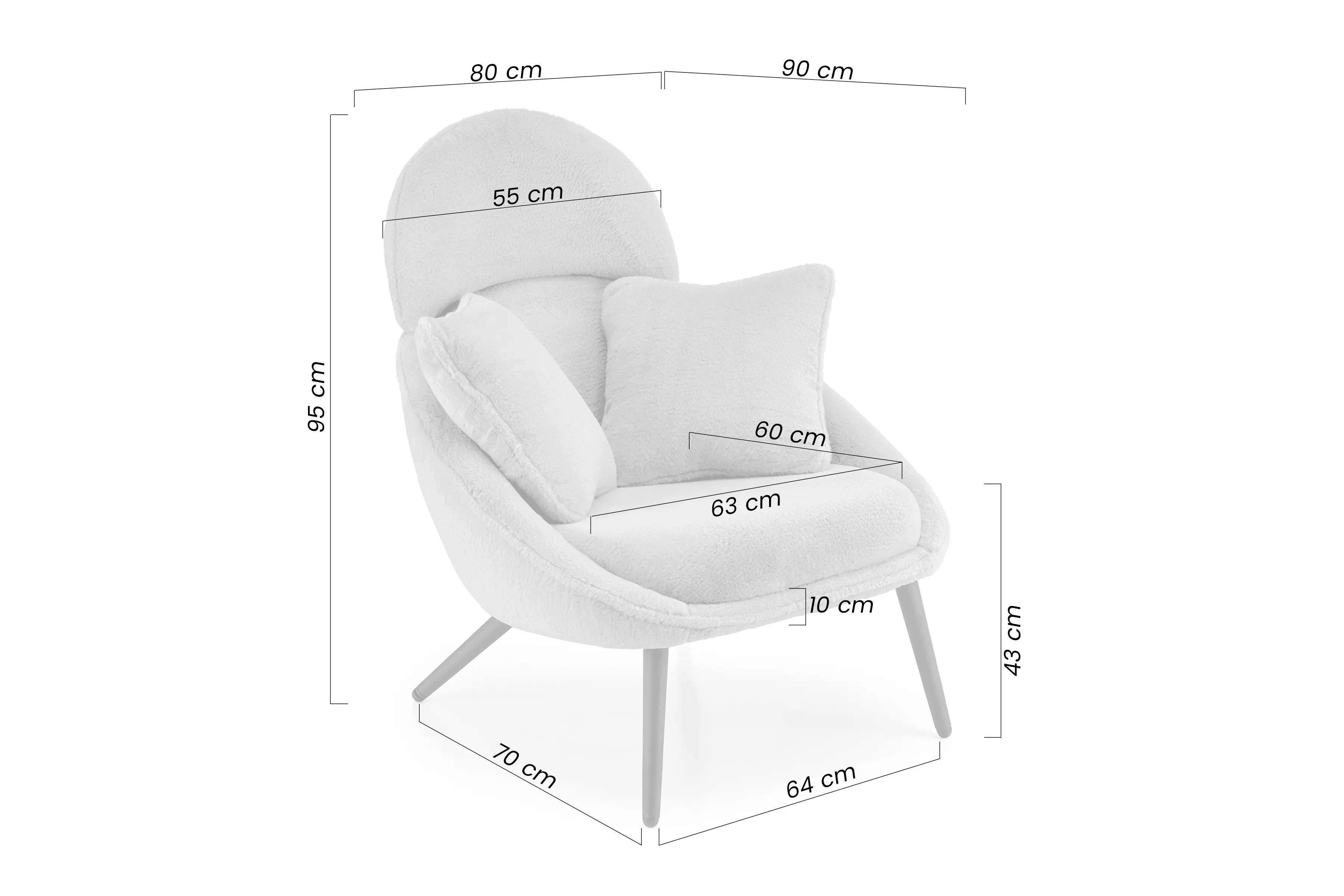 Kreslo odpočinkové Velmina - Popolový plusz