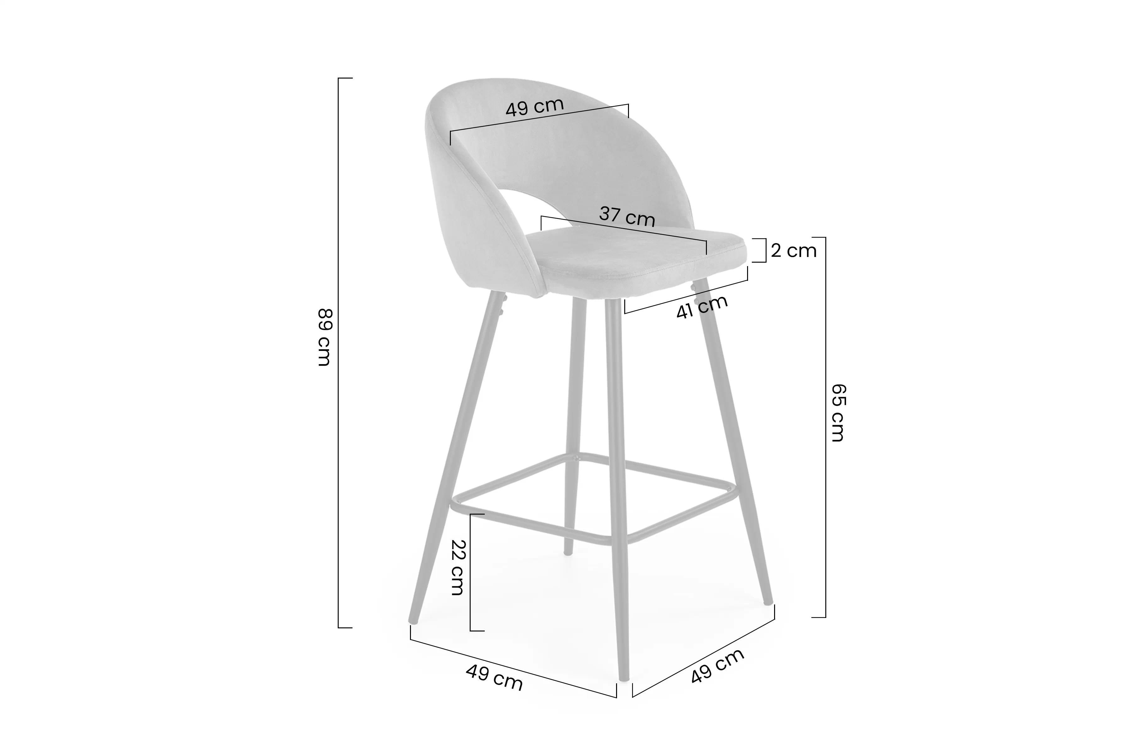 Barová stolička čalúnená Zenvor - tmavý Zelený / čierny nožičky