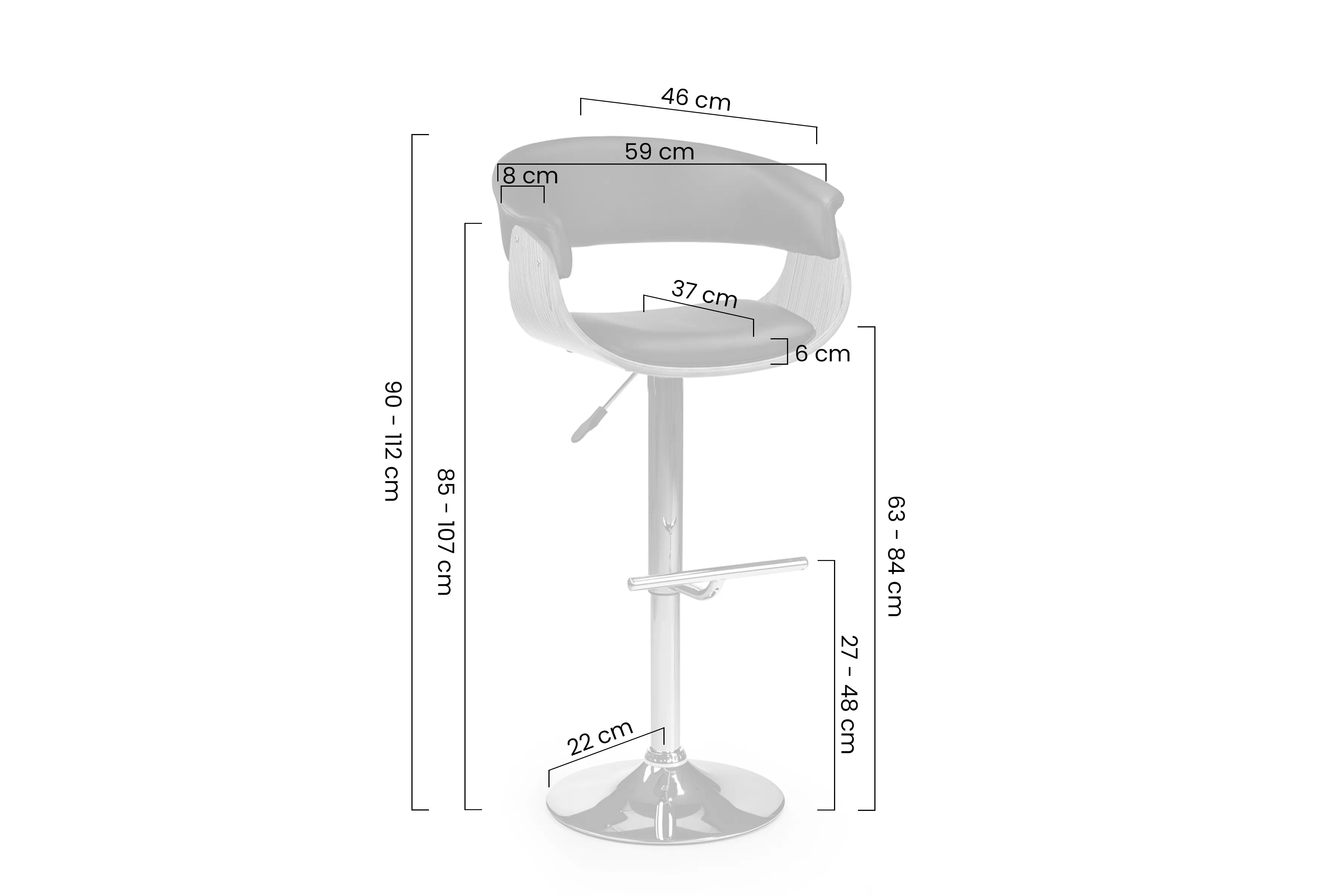 Barová stolička Tavion z tapicerowanym siedziskiem - svetlý dub / čierny
