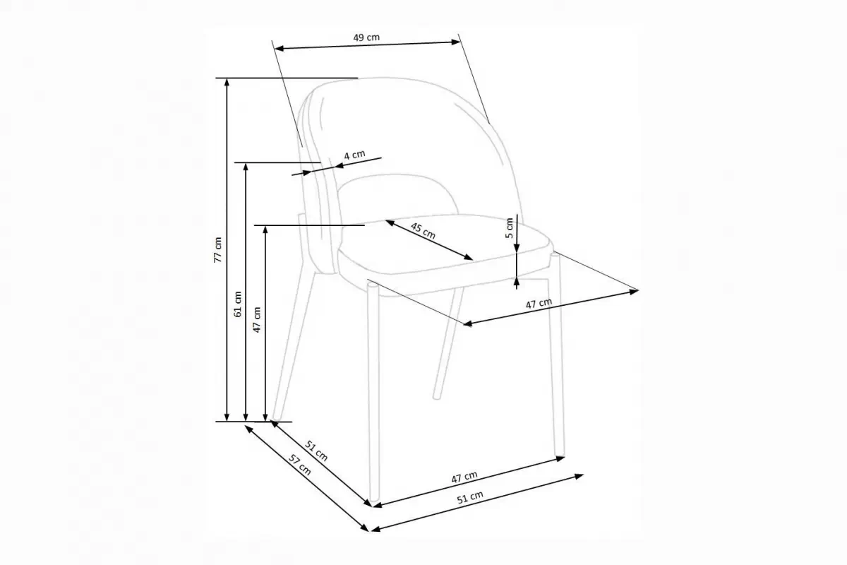 K455 Stolička tmavý Zelený