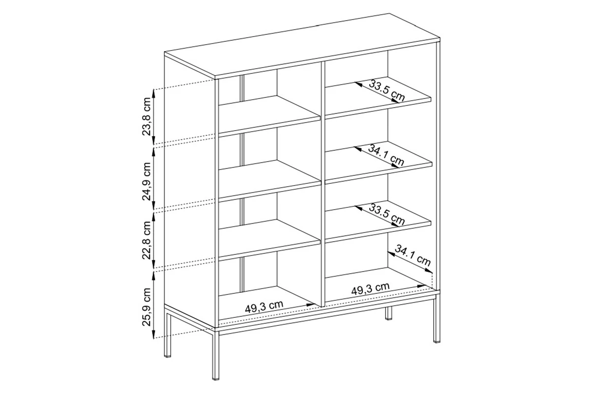 Komoda eladia Rozmery wnetrza