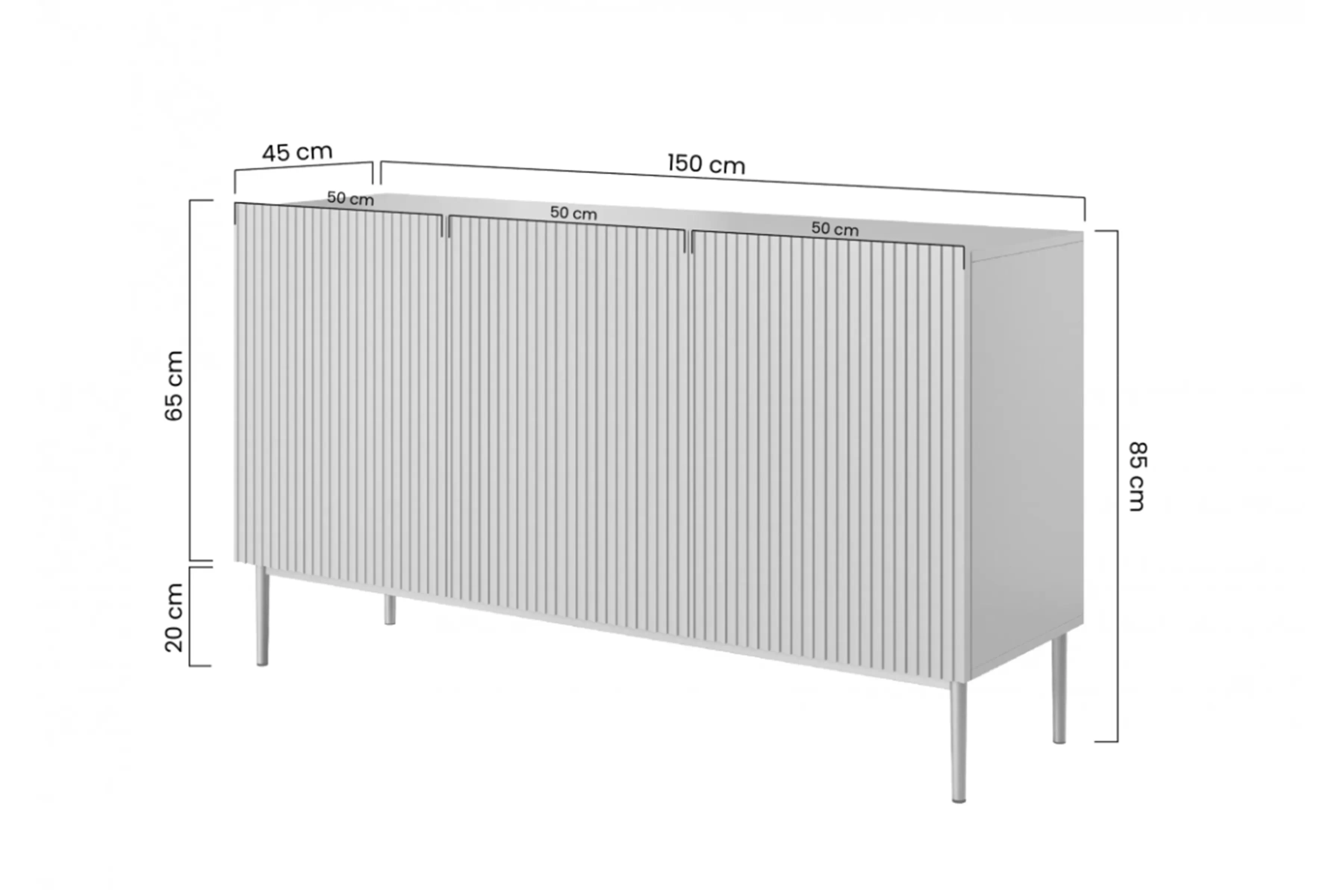 Komoda Nicole 150 cm - antický Ružová MDF / zlote nozki 