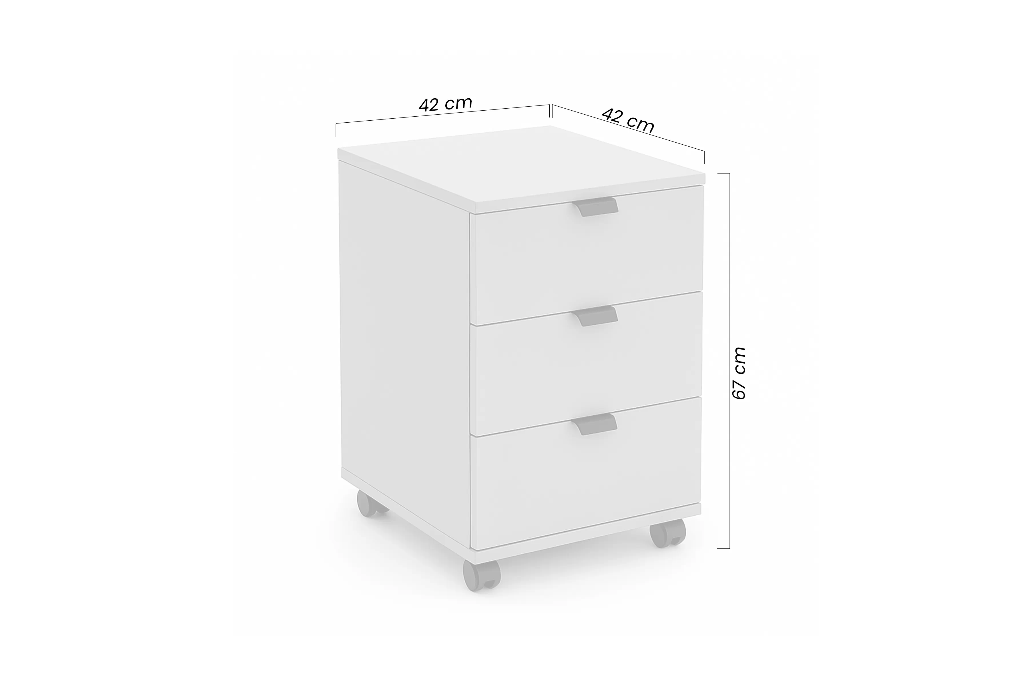 Kontajner Cremona s tromi zásuvkami - Béžová Pieskový