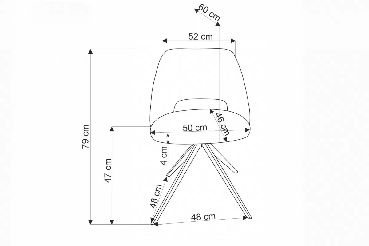 Stolička do jedálne K546 otočna - Oliva