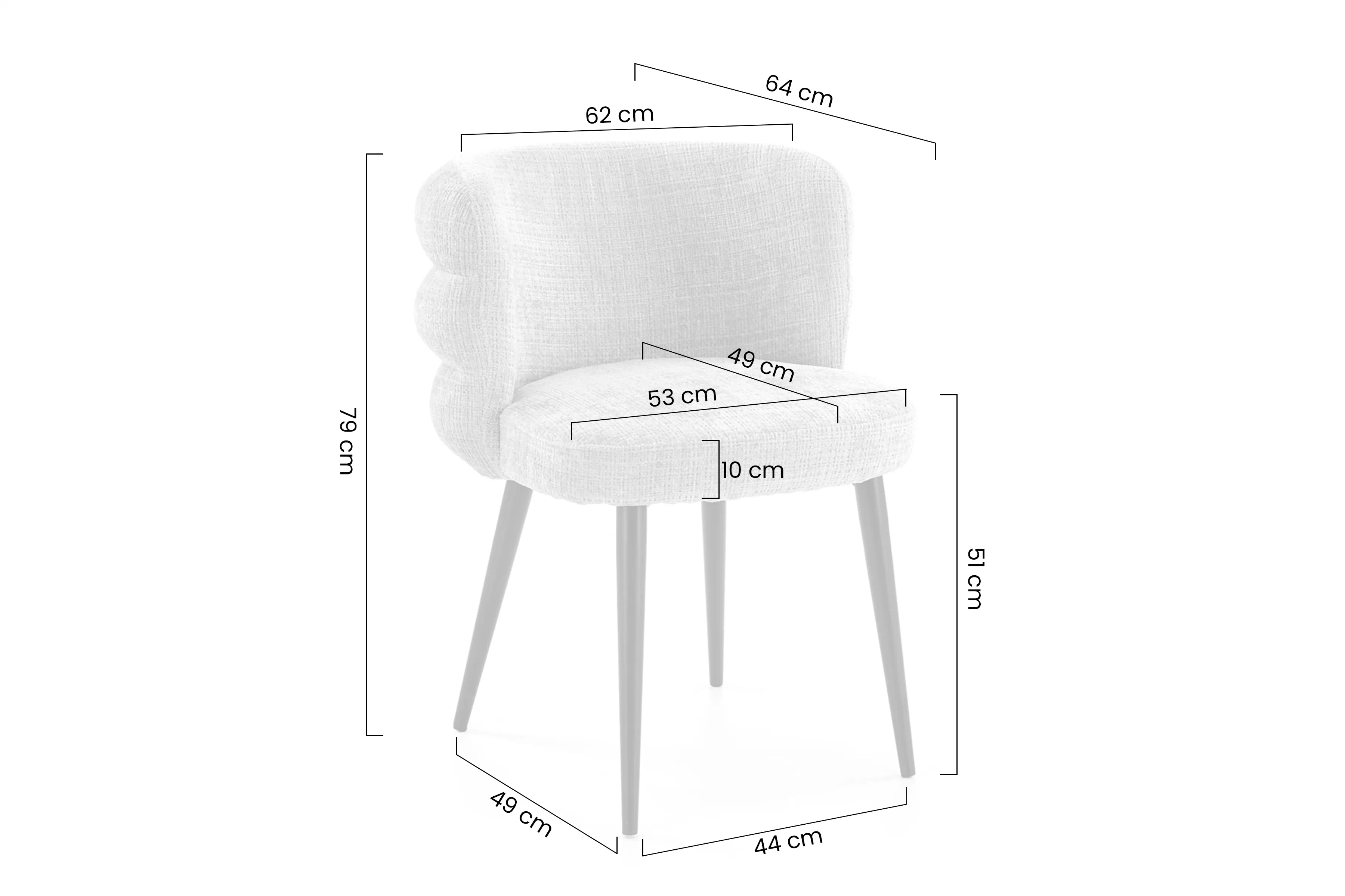 Stolička čalúnená Bolena - bezowe 