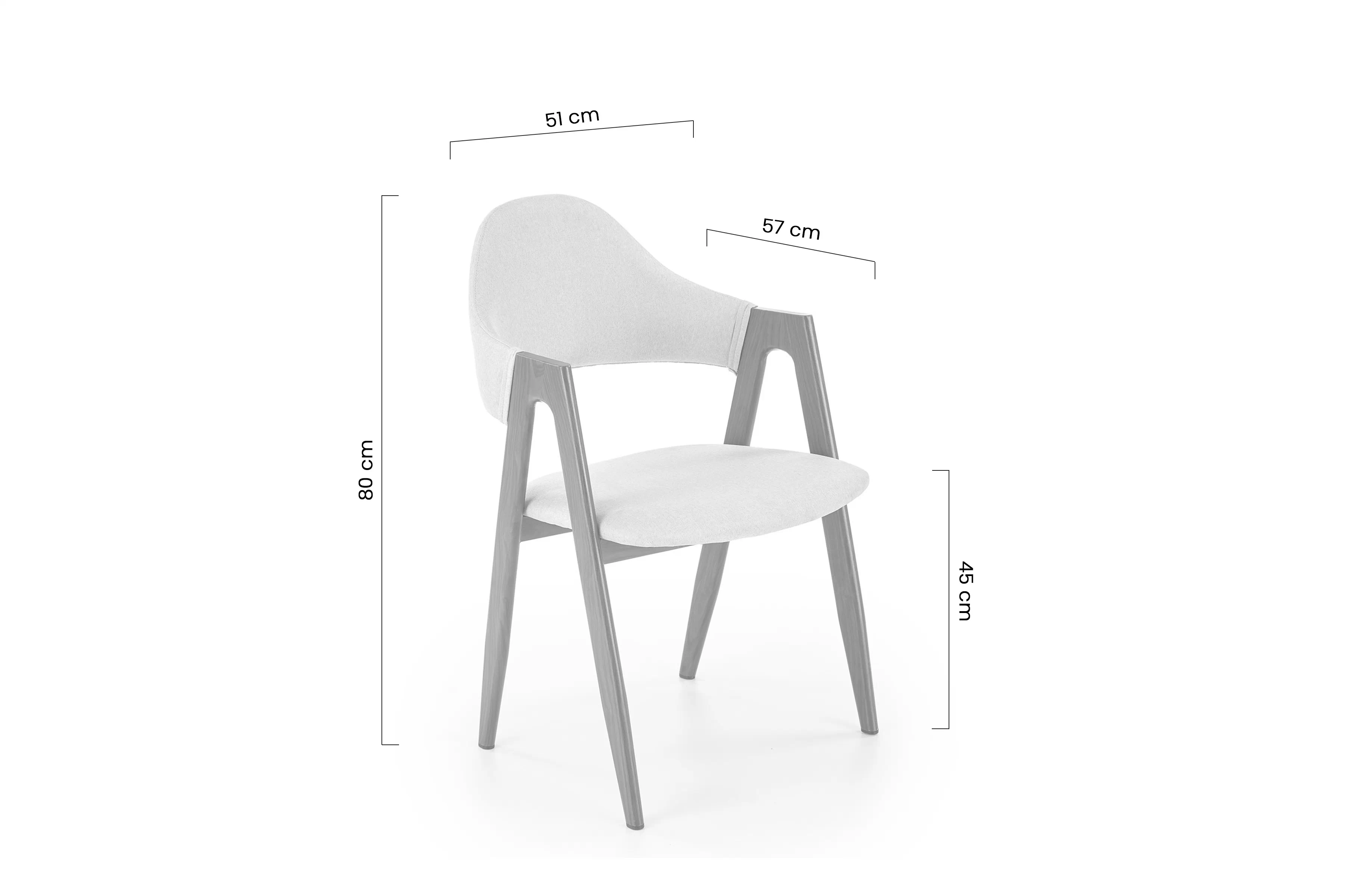 Stolička čalouněné K344 - Popolový