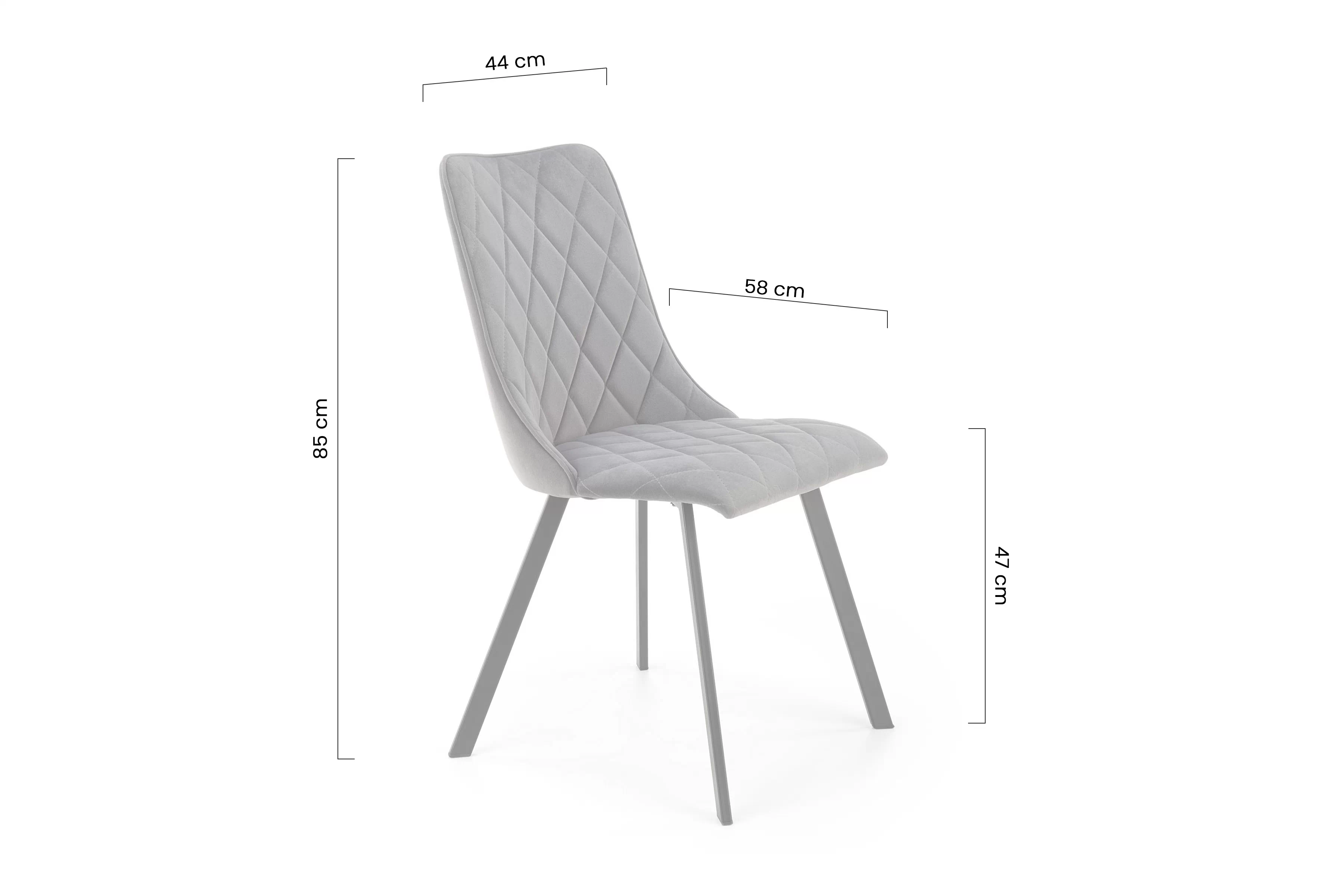 Stolička čalouněné K450 - škoricový welwet Bluvel 4215