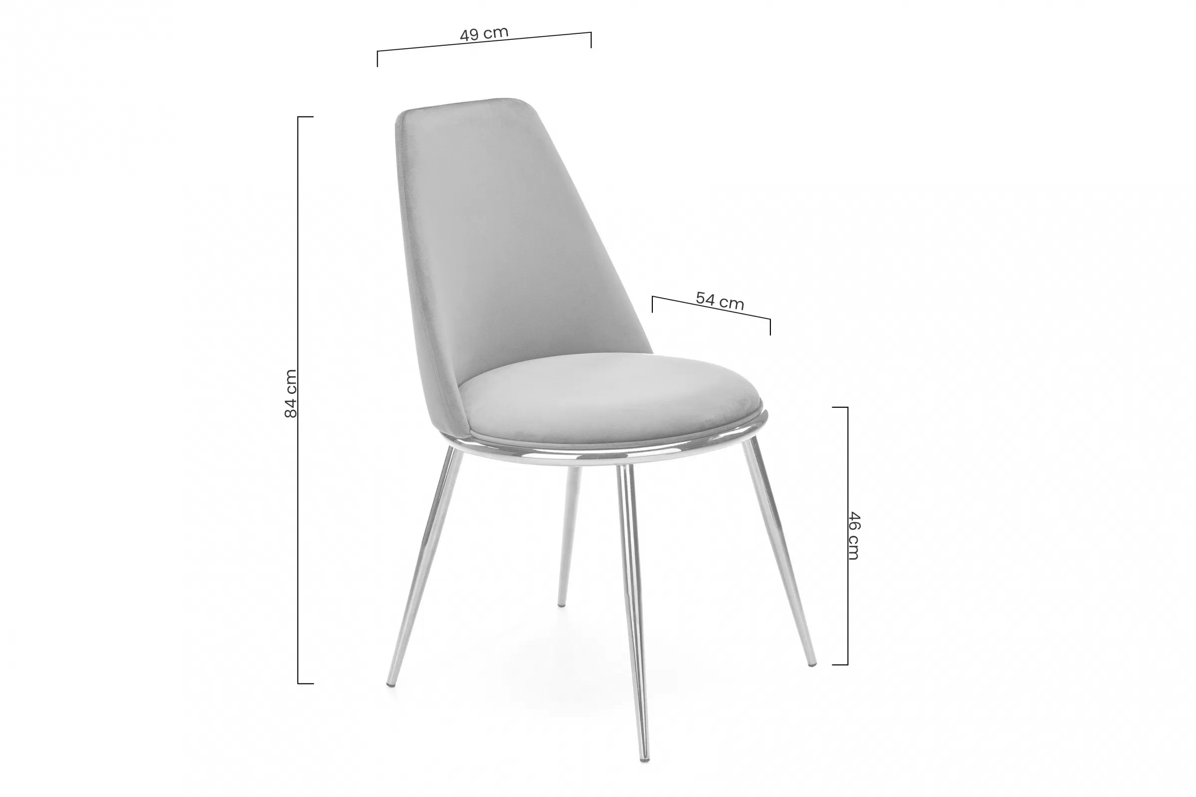 Stolička čalouněné K460 - Čierny welwet Bluvel 19 / zlote nožičky