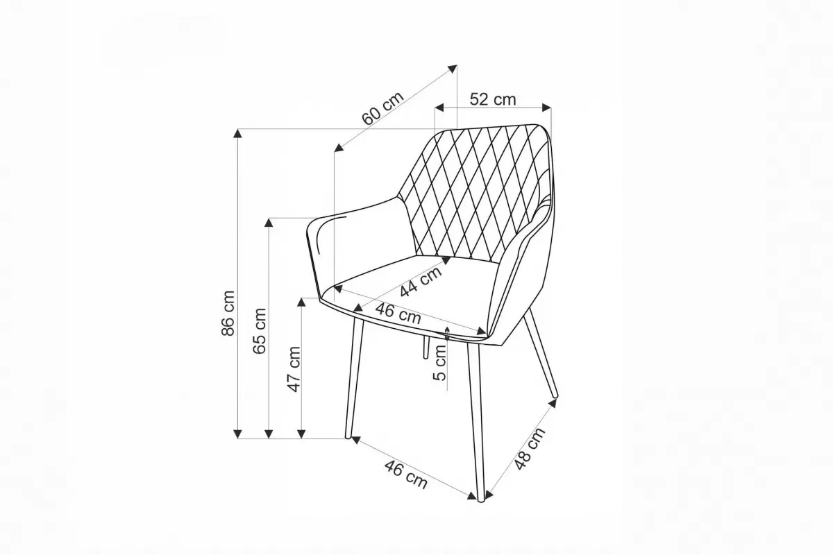Stolička čalúnená K558 - Čierny
