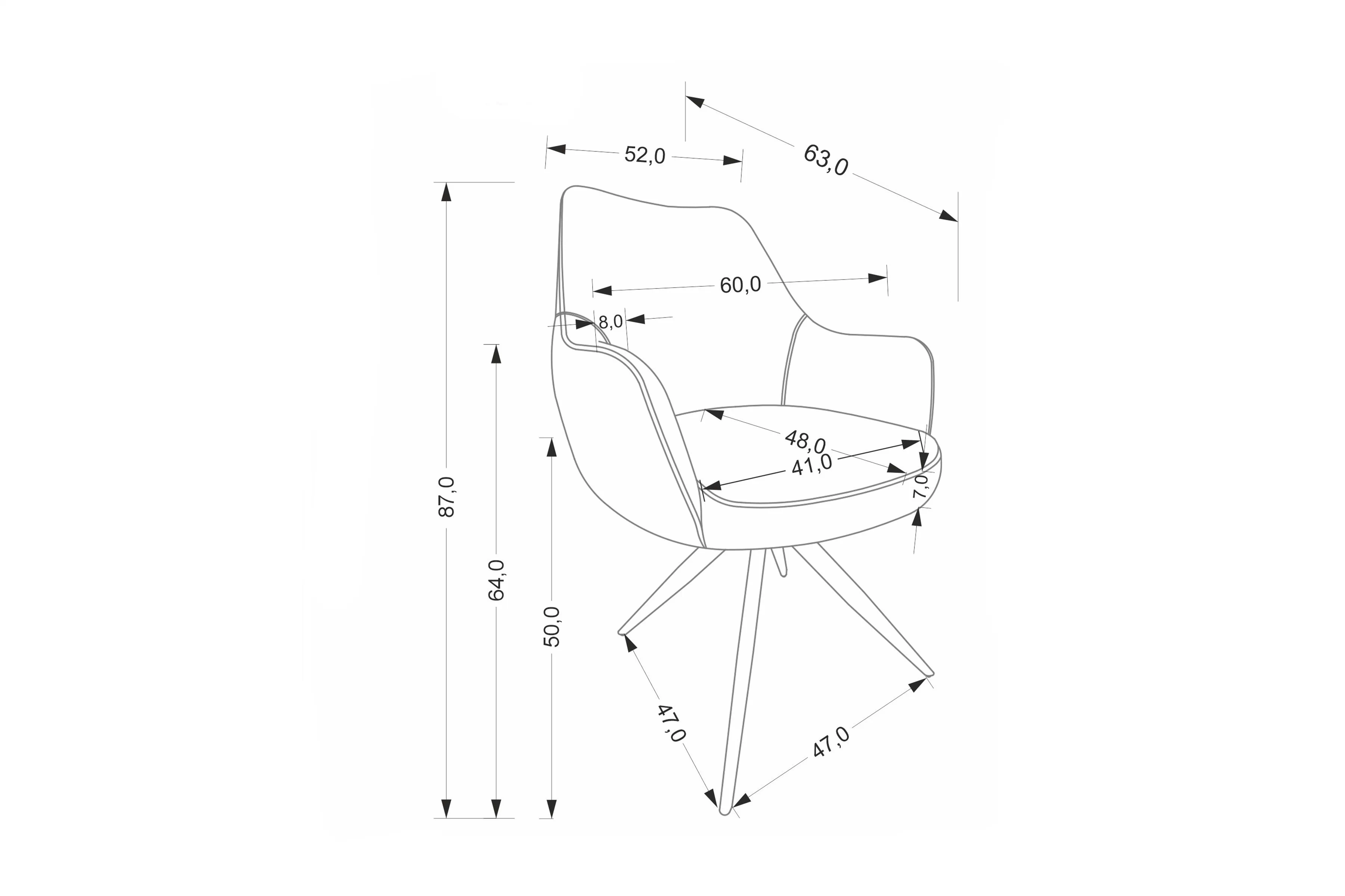 Stolička čalúnená Volaro otočna - béžový / nožičky čierny