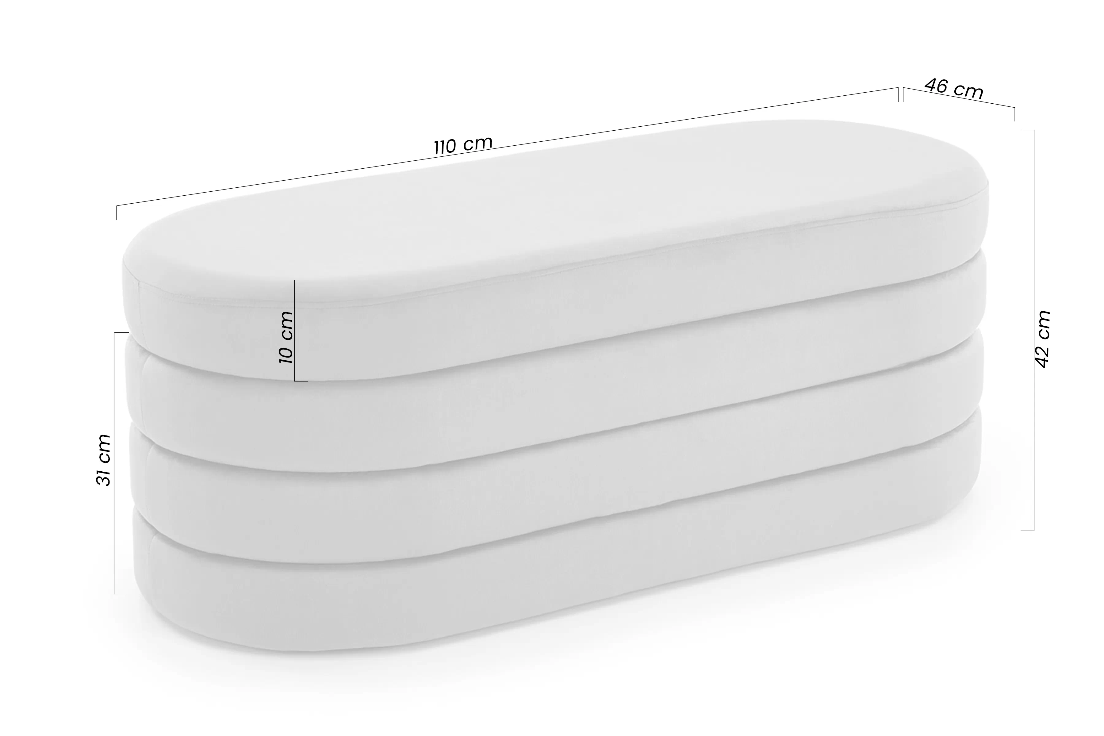 Lawka čalúnená Velio s úložným priestorom do predsienie - béžový velúr