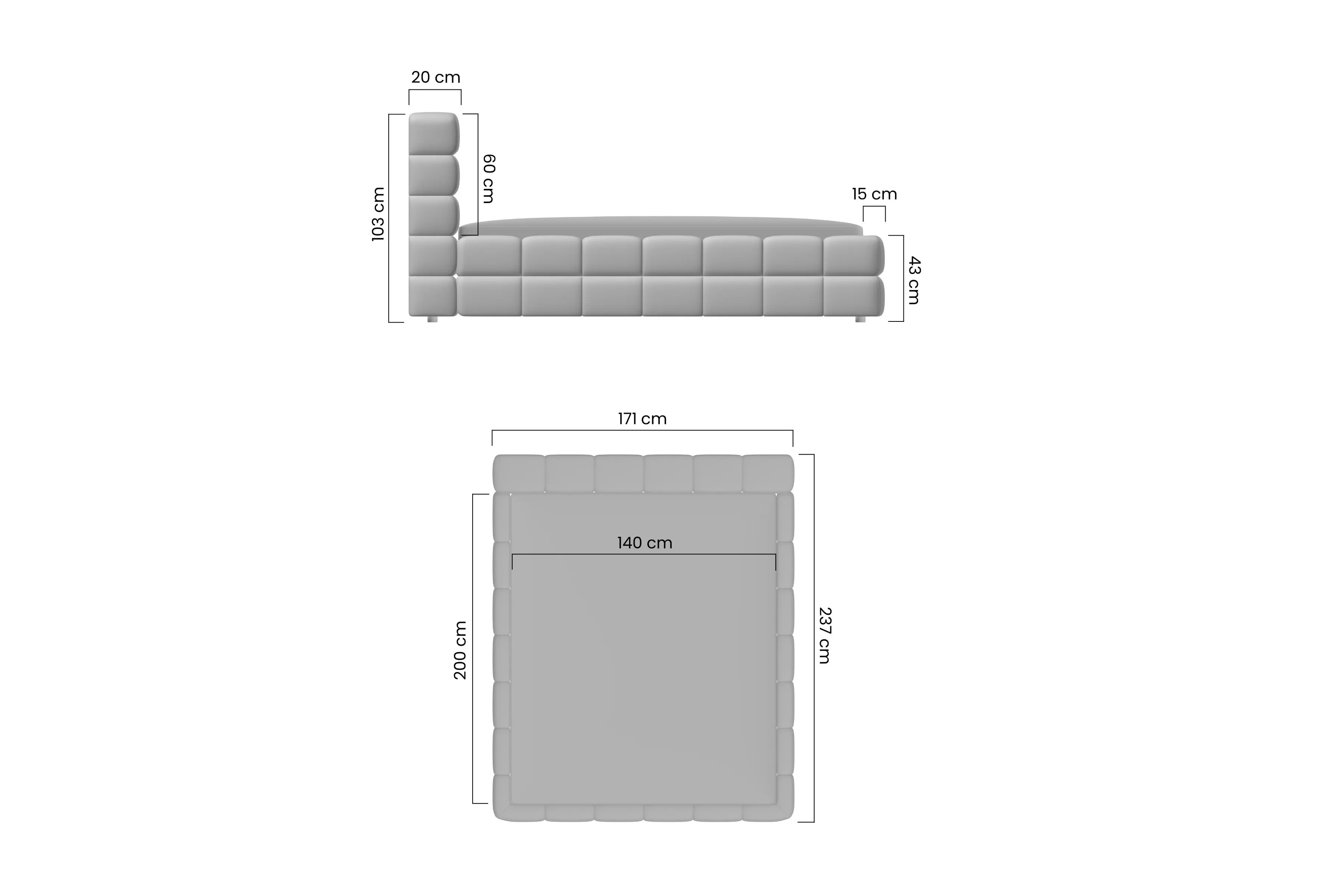Posteľ do  spálňa  Magnelio Prestige 140x200