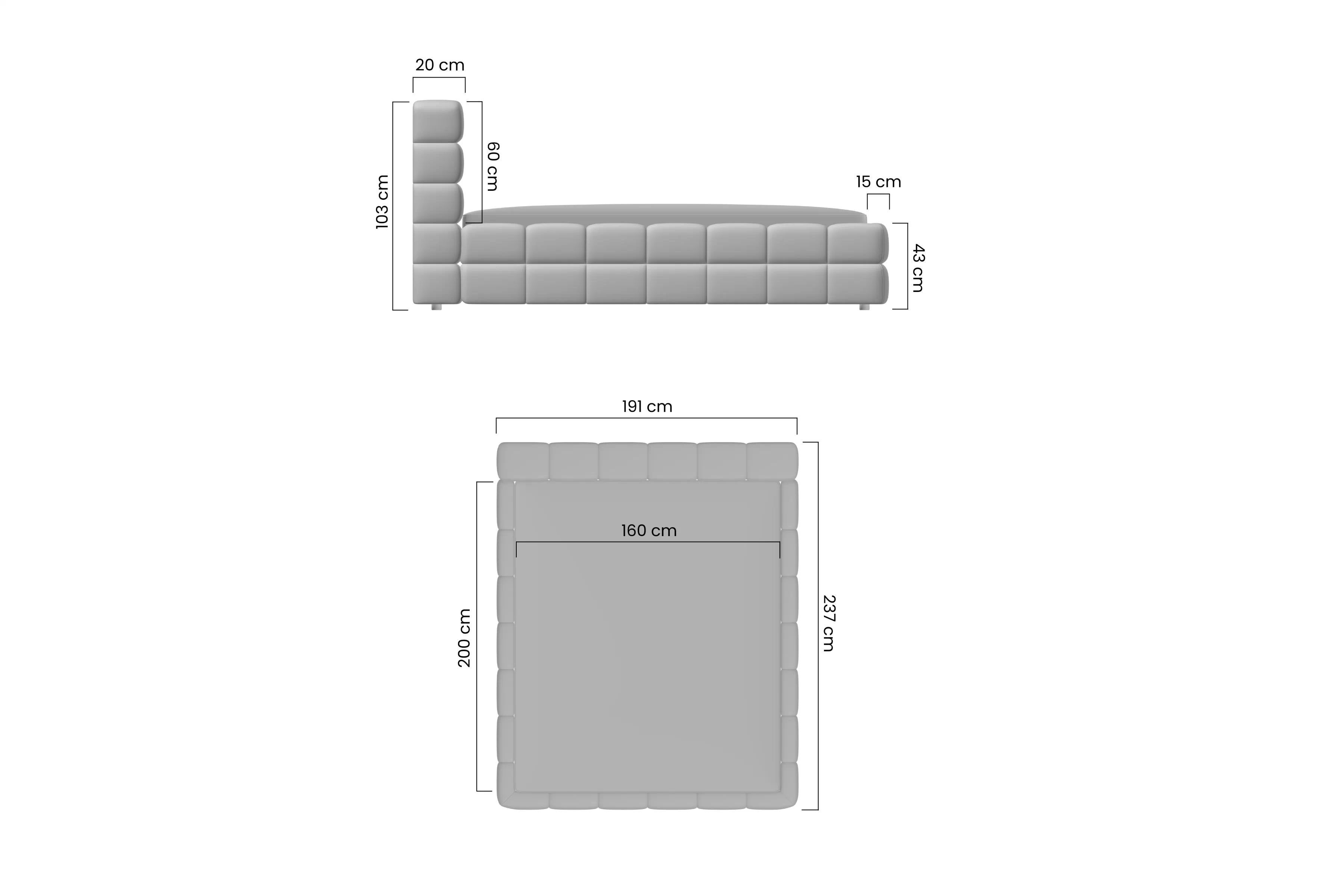 Posteľ do  spálňa  s úložným priestorom Magnelio Prestige 160x200