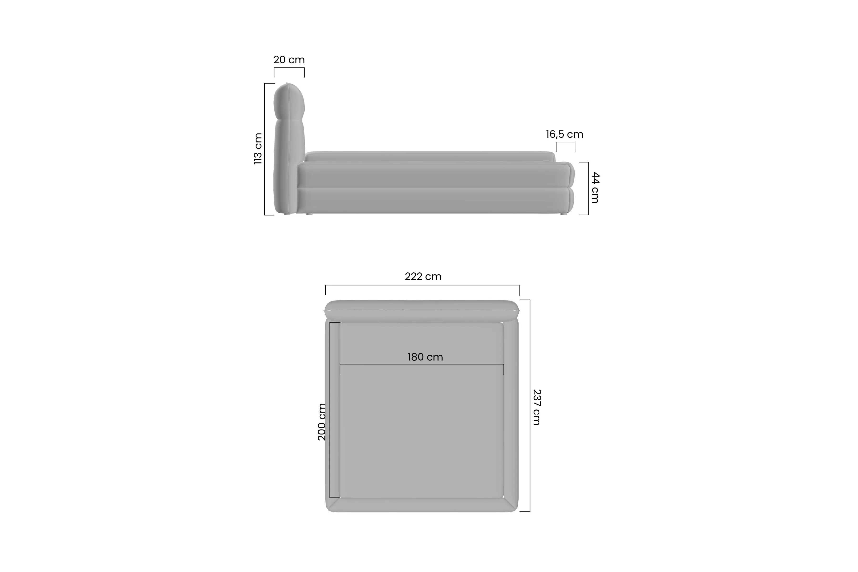 Posteľ čalúnená Tulia I 180x200
