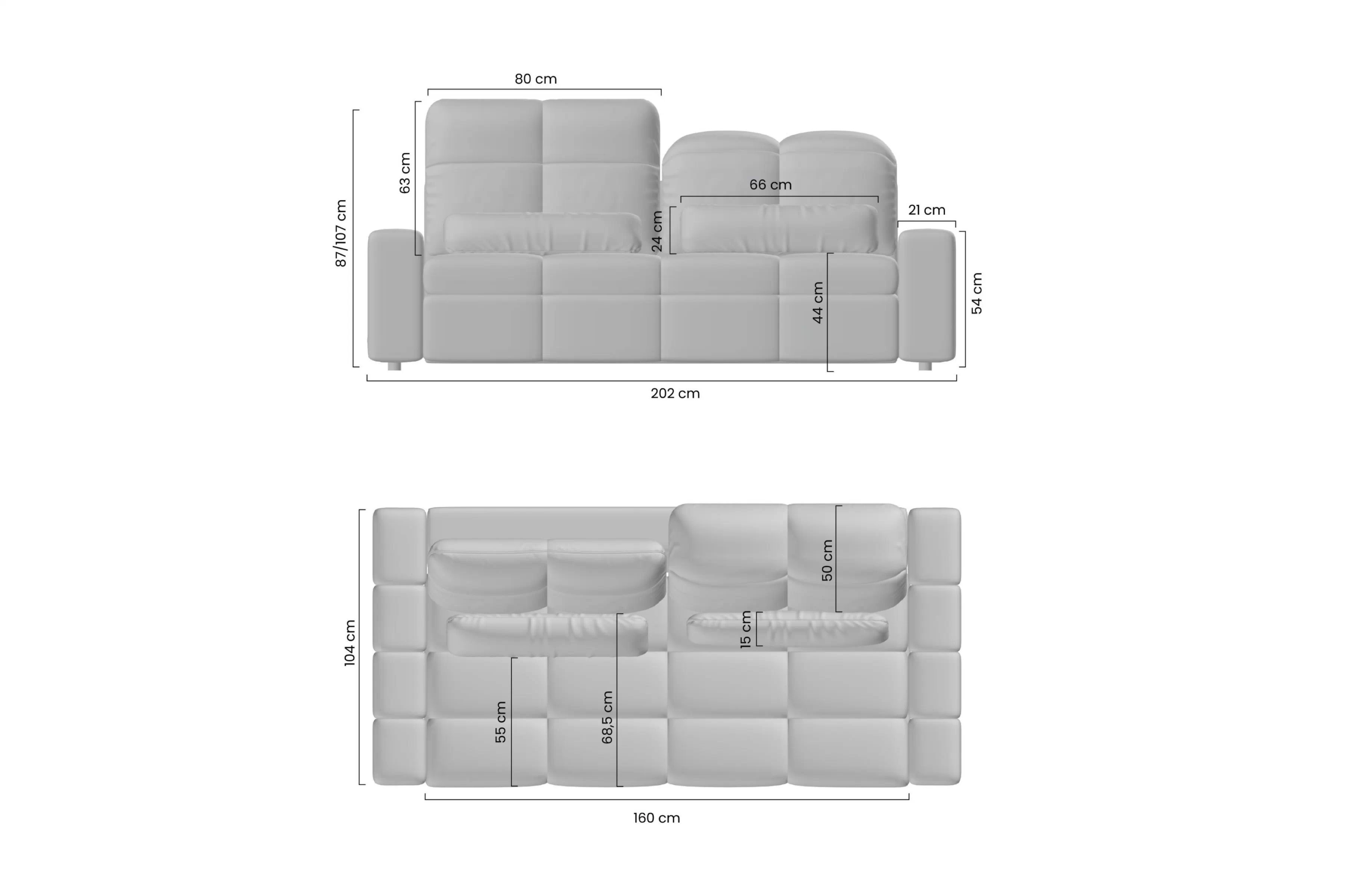 MAGNELIO PRESTIGE Pohovka III bok B / BL-B+3SE+BP-B