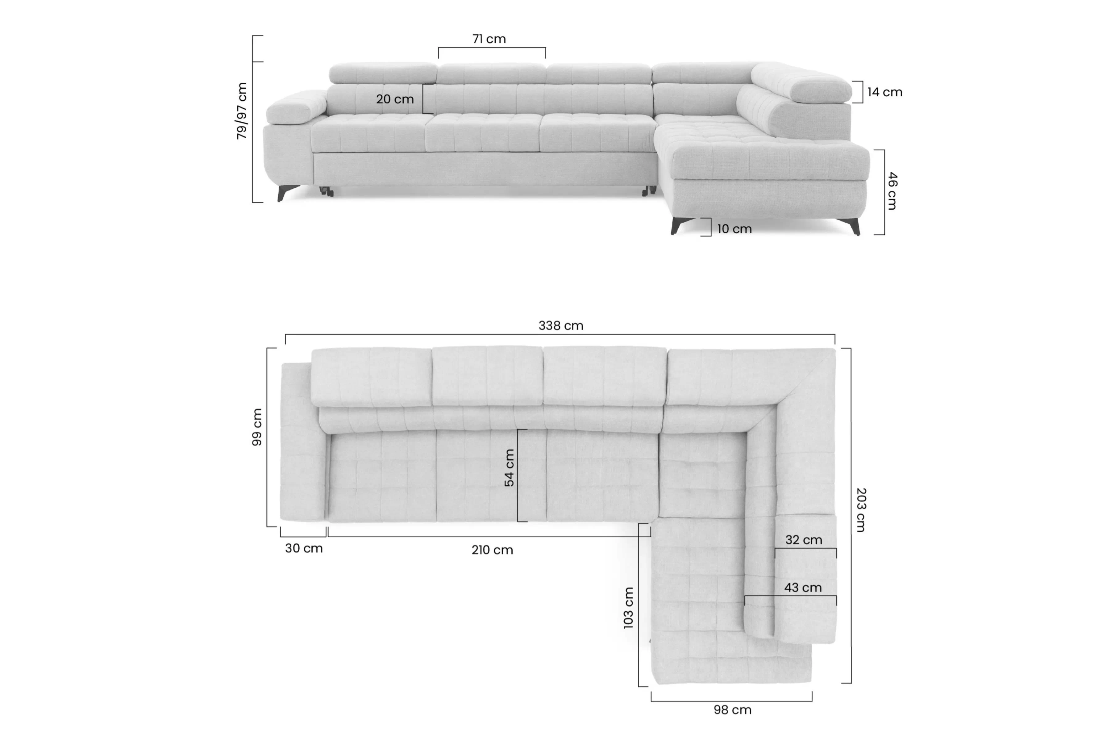 Rohová sedacia súprava Dragonis Maxi s funkciou spánku Ľavá strana - Grafitový velúr ľahkočistiaci Zetta 305