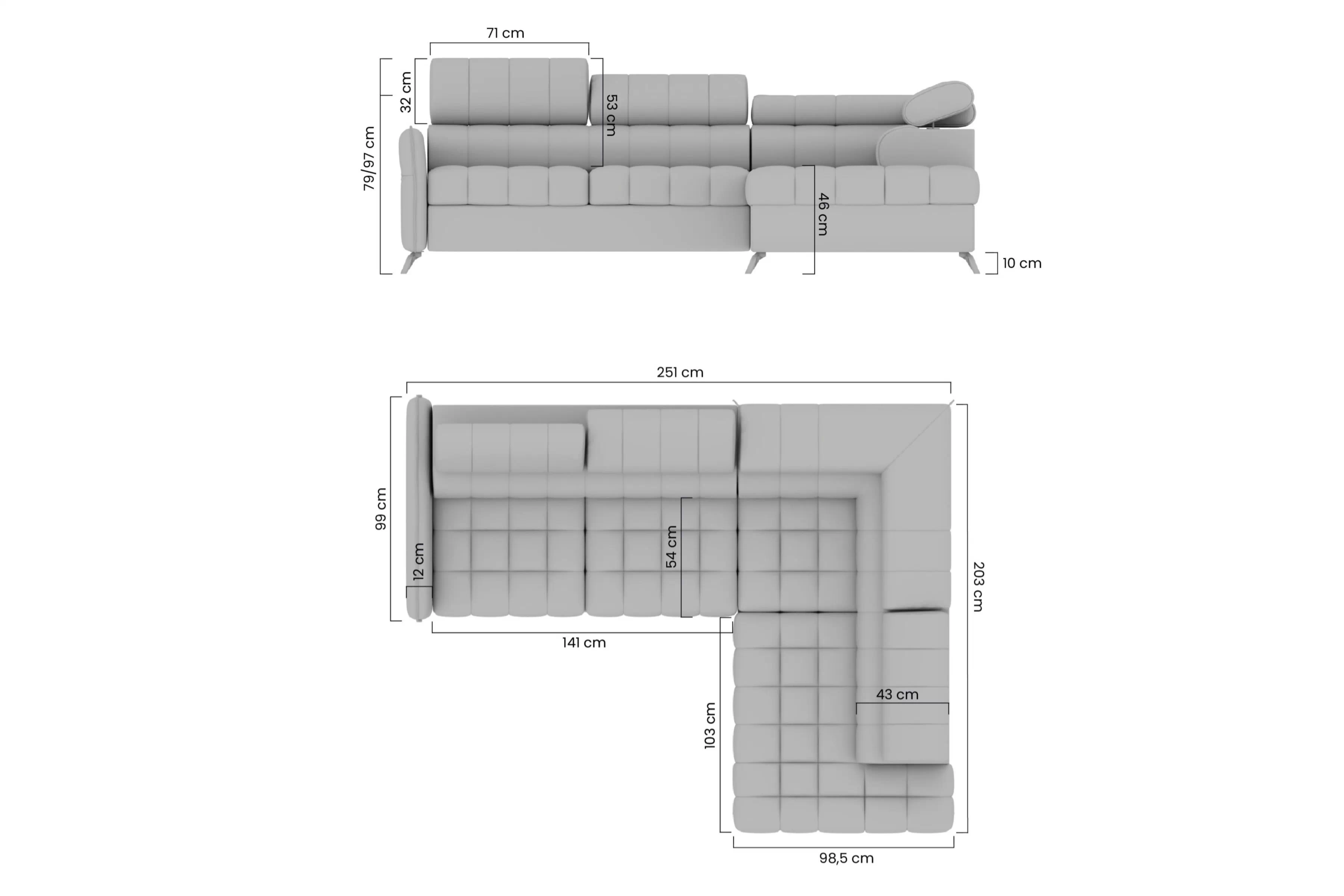 Rohová sedacia súprava Elarias L s funkciou spánku pravá strana - béžový velúr hydrofobowy Vogue 4