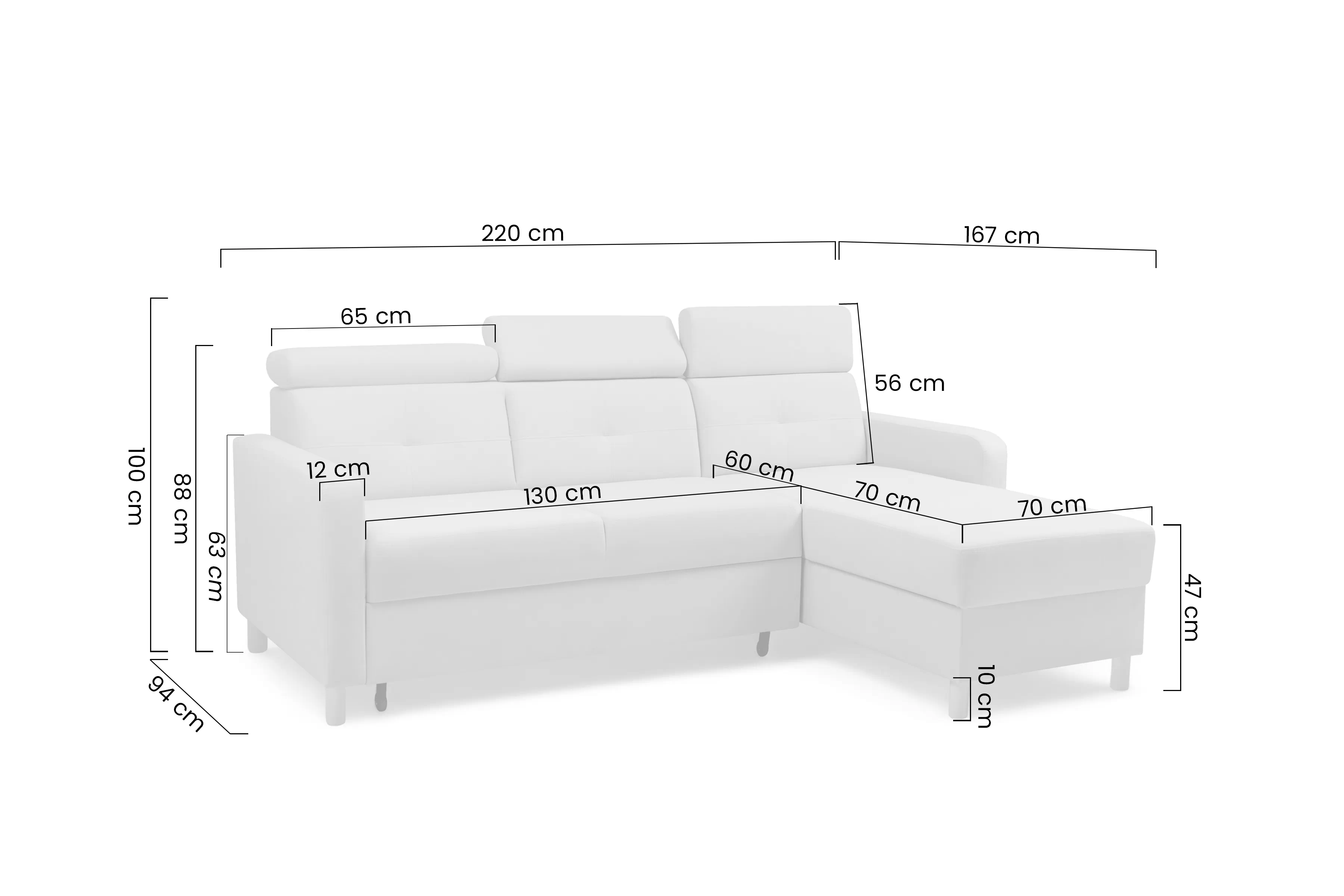 Rohová sedacia súprava Filo s funkciou spánku uniwersalny Ľavý/Pravý - Béžová plecionka Wind 11