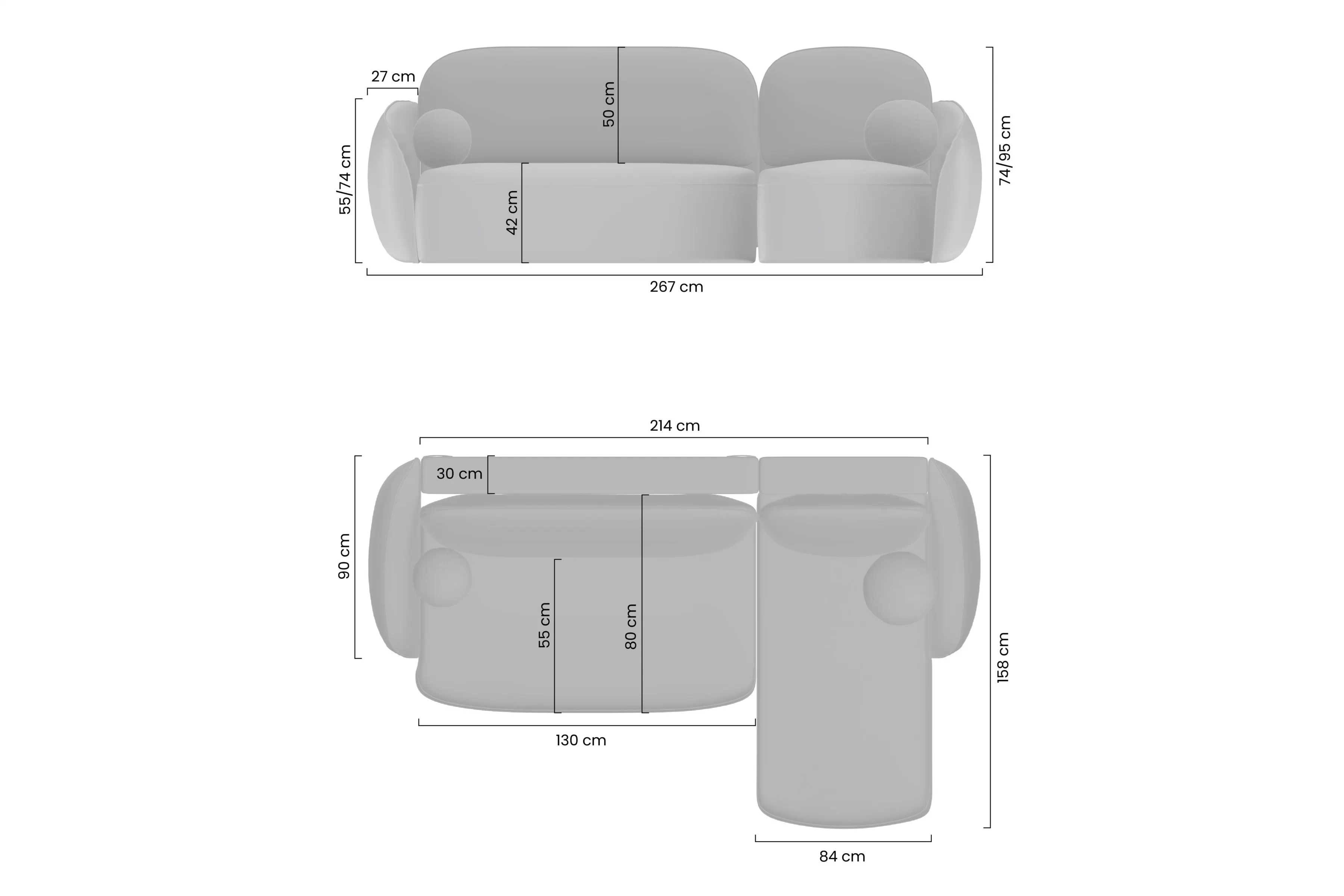Rohová sedacia súprava Latina Mini s funkciou spánku uniwersalny Ľavý/Pravý