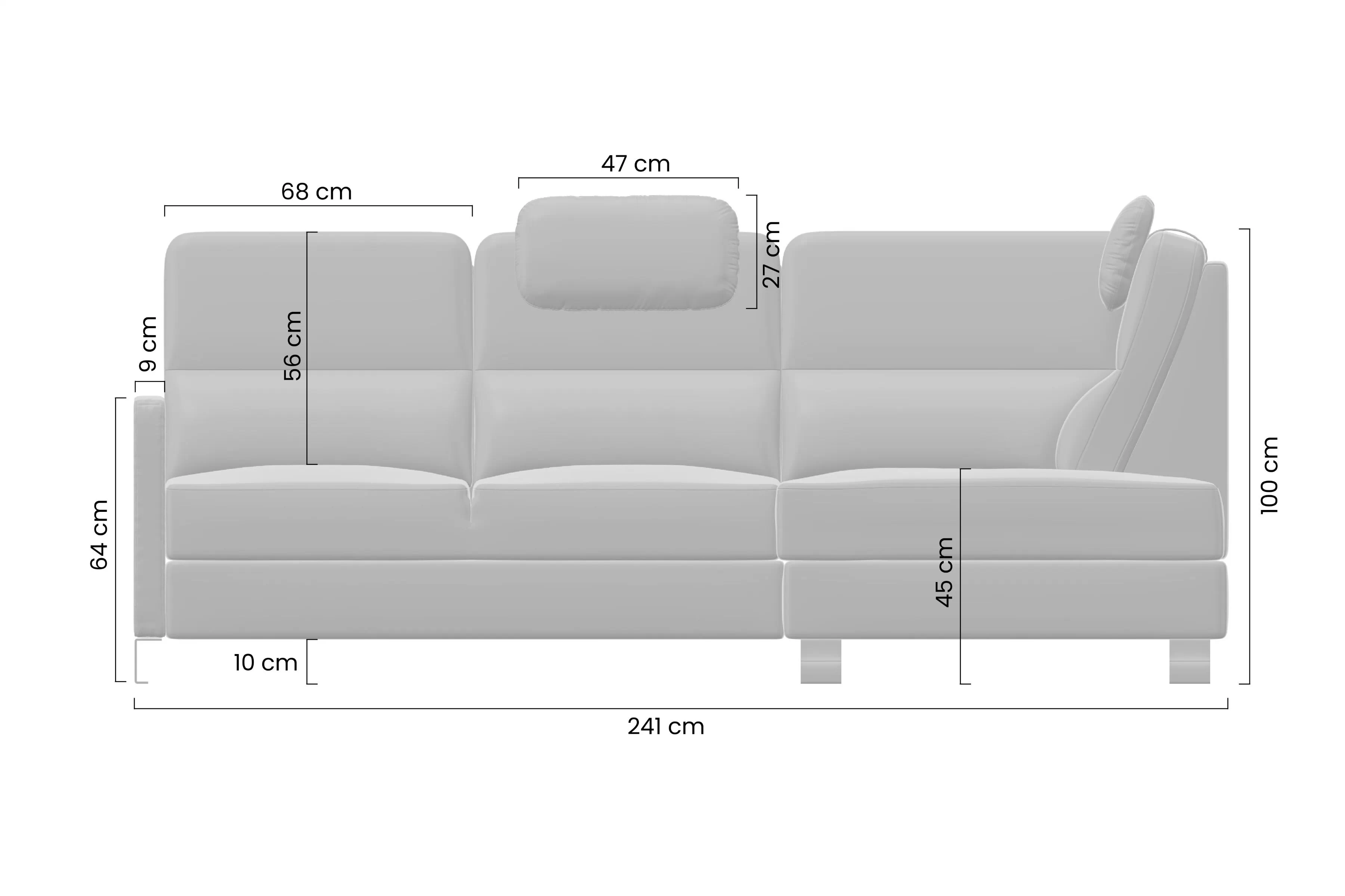 Rohová sedacia súprava Loario L Ľavá strana z waskim bokiem - šedý šenil Perfect Harmony 80