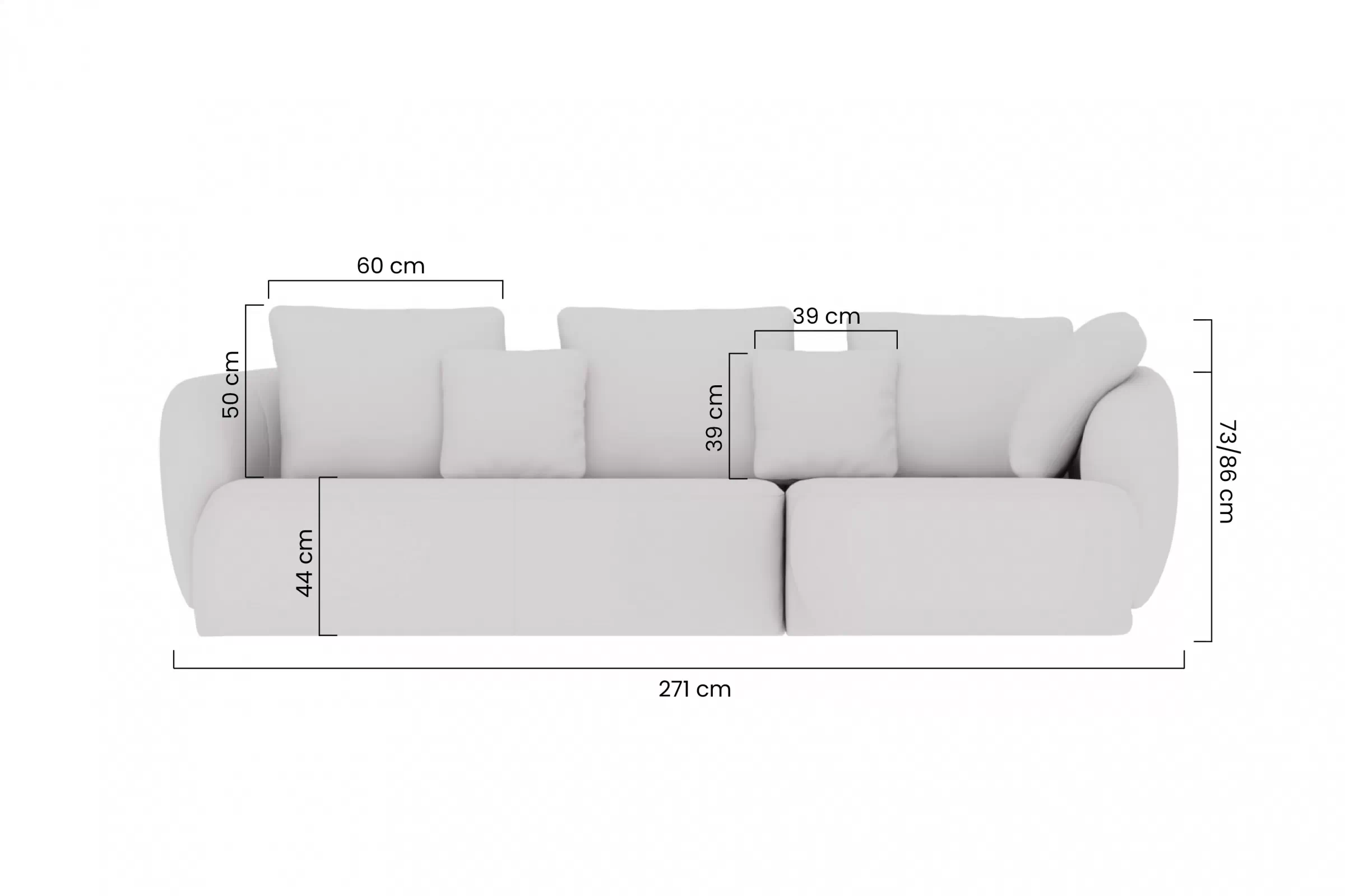 Rohová sedacia súprava pravá strana do obývacej izby Finezal 2L+OTZP