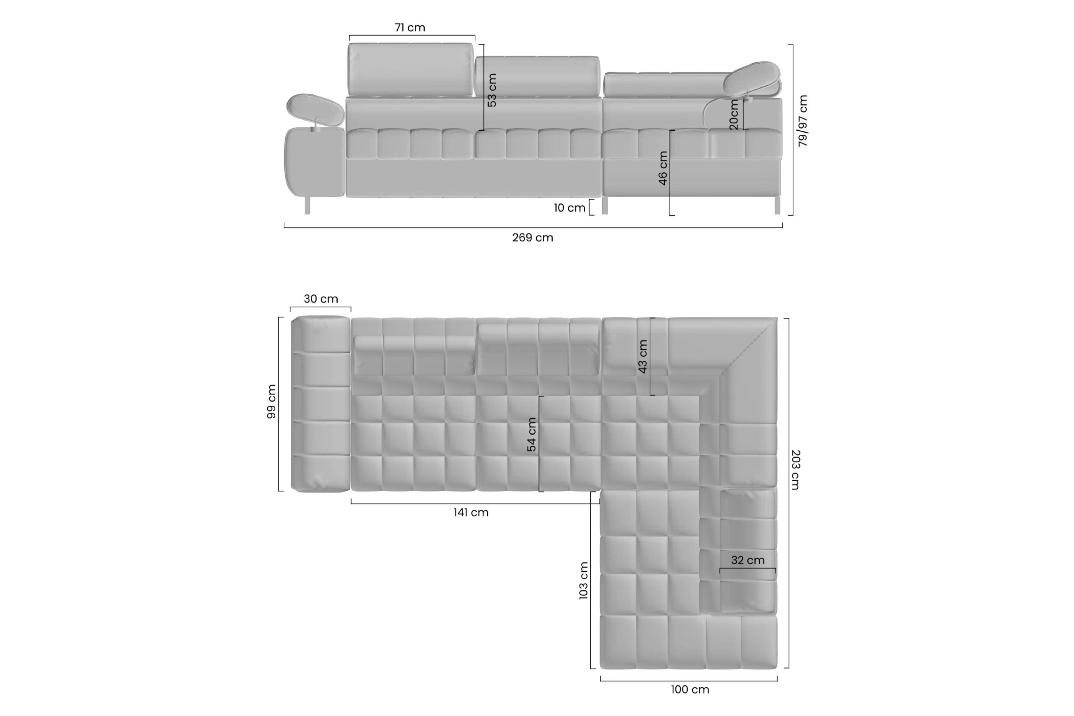 Rohová sedacia súprava pravá strana rozkladany do obývacej izby Tyrion L - béžový šenil Ditra New 20