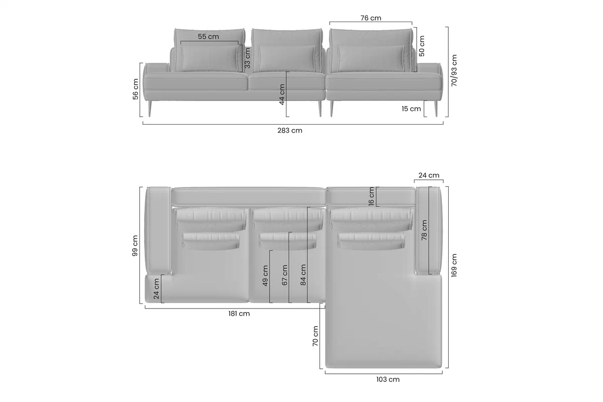 Rohová sedacia súprava rozkladany do obývacej izby Nicole Mini