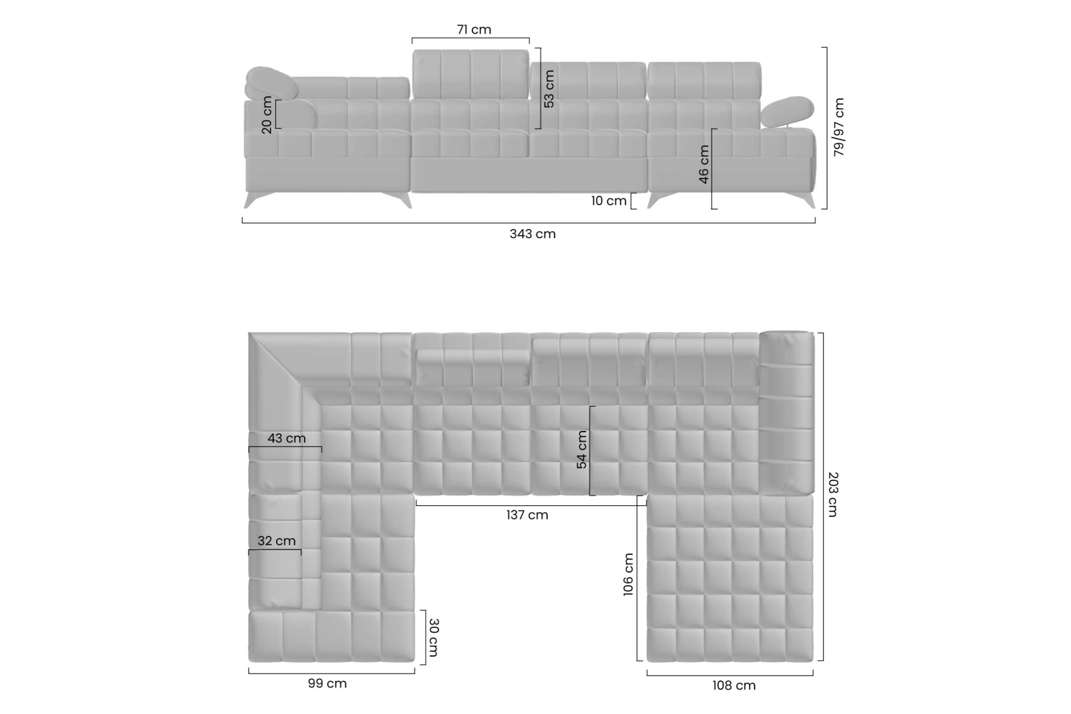 Rohová sedacia súprava rozkladany Dragonis U II do obývacej izby 