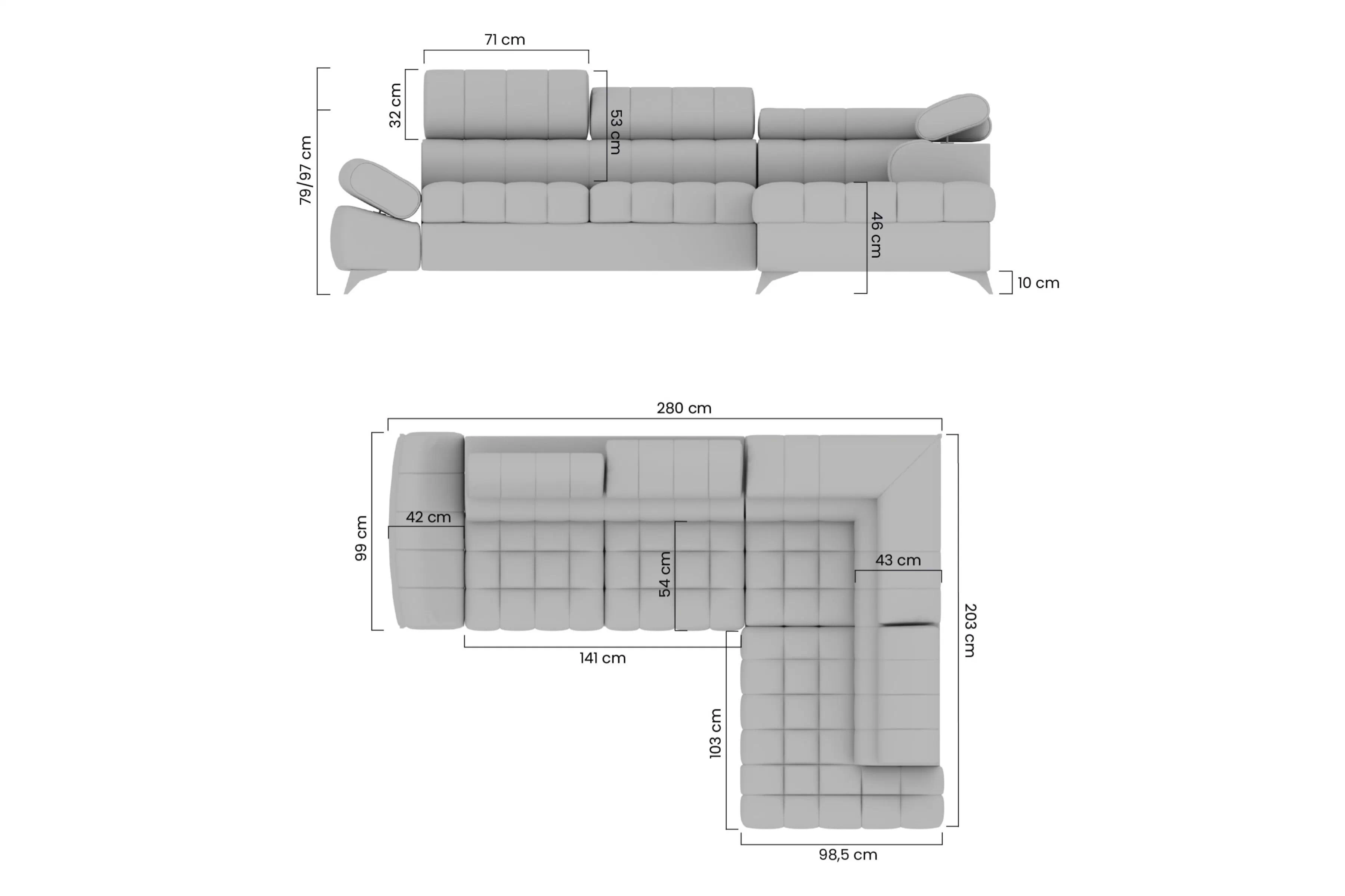 Rohová sedacia súprava s funkciou spánku  Valoris L Ľavá strana - Béžová látka Maya 01
