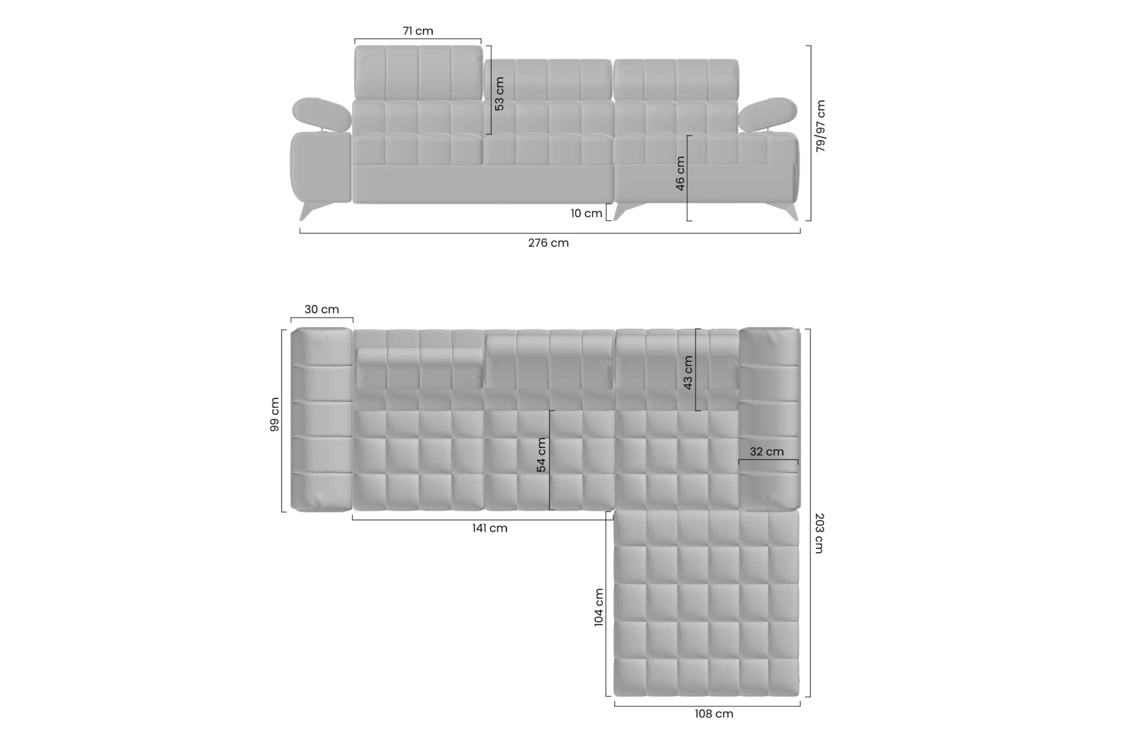 Rohová sedacia súprava s funkciou spánku Dragonis L II pravá strana - šedá plecionka Crown 18